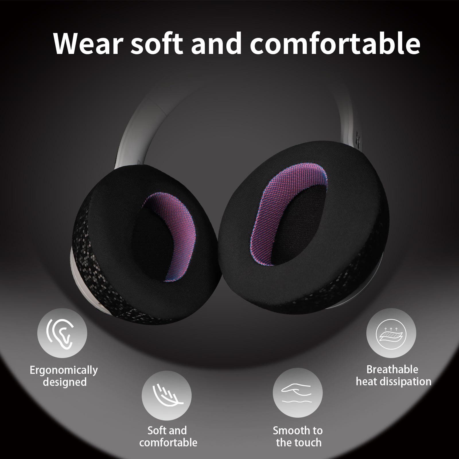 Jomwag Magic Ice Gel Replacement Earpads for Microsoft Surface 1/2, Comfortable and Durable Ear Pads 6