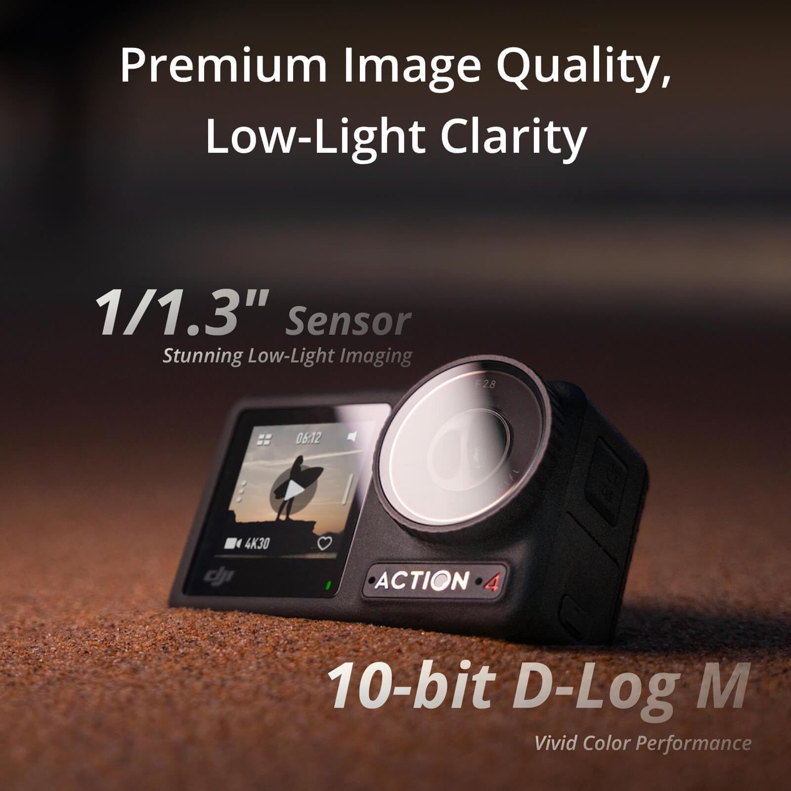 DJI Osmo Action 4 Essential Combo, 4K/120fps Waterproof Action Camera with a 1/1.3-Inch Sensor, Stunning Low-Light Imaging,10-bit & D-Log M Color Performance, Long-Lasting 160 Mins, Outdoor Camera 3