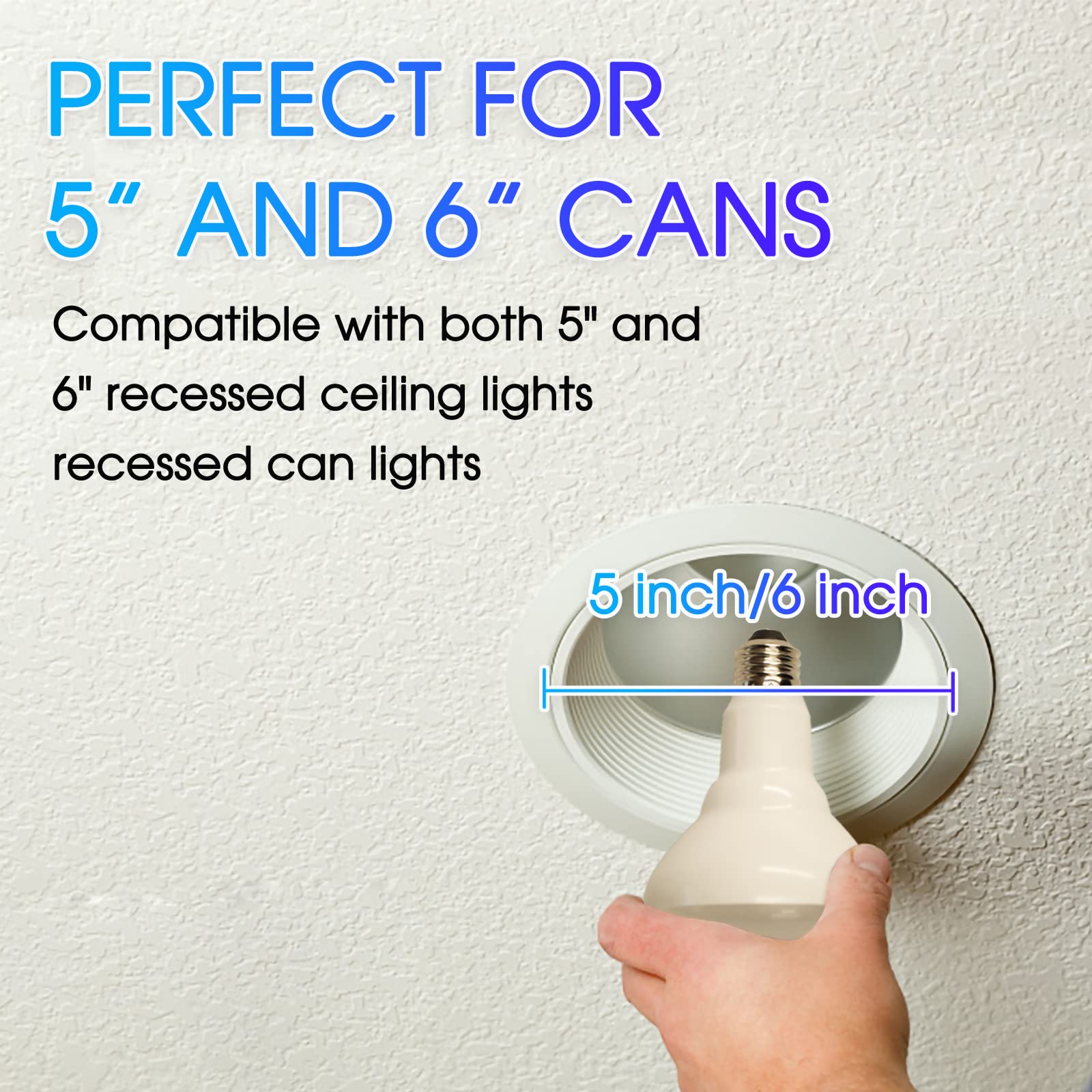 Energetic LED Recessed Light Bulbs BR30, 85W Equivalent, Dimmable, Warm White 3000K, Indoor Flood Lights for Recessed Cans, UL Listed, 12 Pack 4