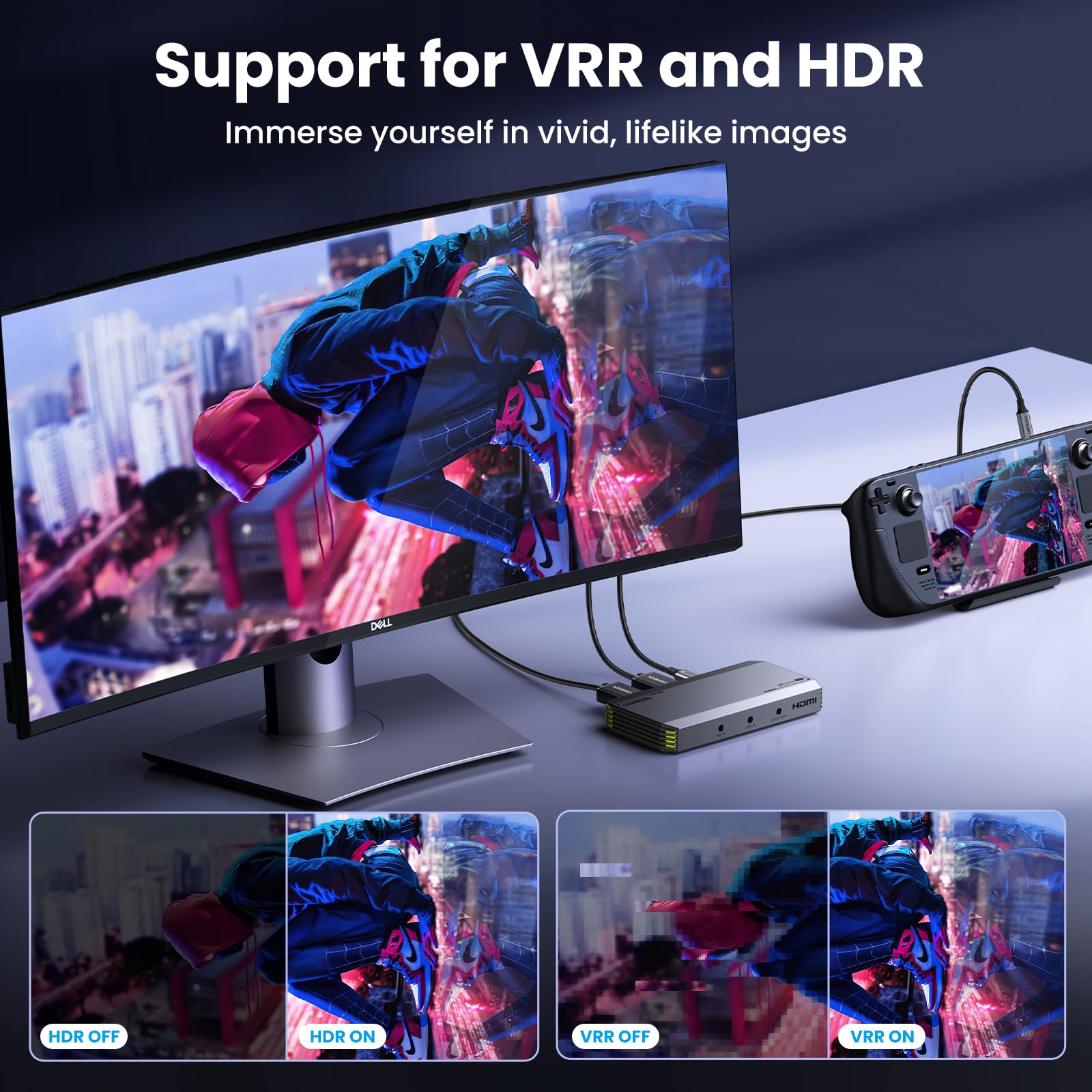 UGREEN 4K@60Hz Capture Card, Ultra HD HDMI Video Capture Card 1080P@240Hz USB 3.0 Ultra-Low Latency with VRR and HDR for Streaming, Gaming, Recording Compatible with iPad, Switch 2, PS5, Xbox, PC, Mac 4