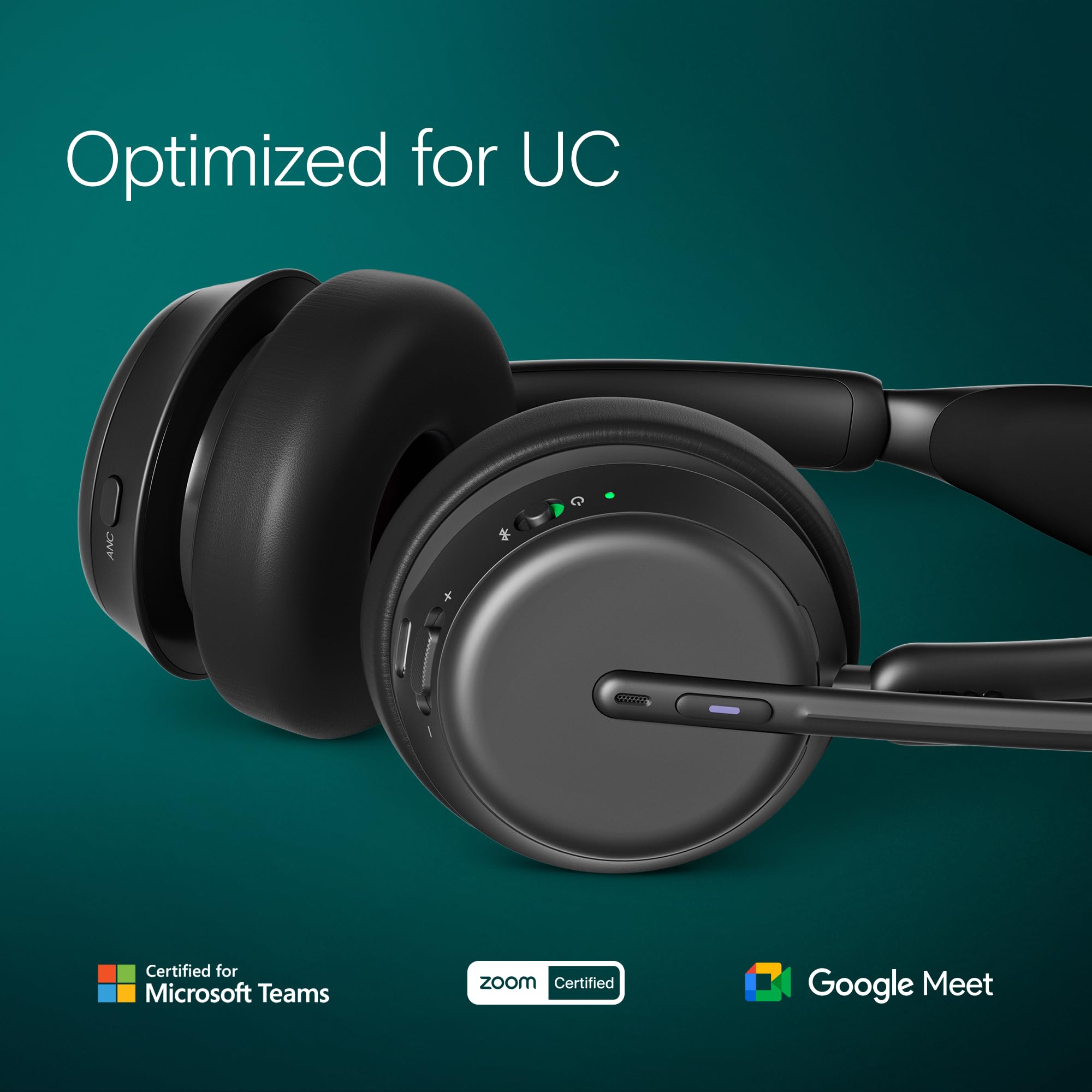 EPOS Impact 1060T ANC Adaptive Noise Cancelling Wireless Headset for PC with Active Noise Cancellation, AI Mic, Super Wideband Audio, Bluetooth, Wireless Charging, Microsoft Teams Certified 5