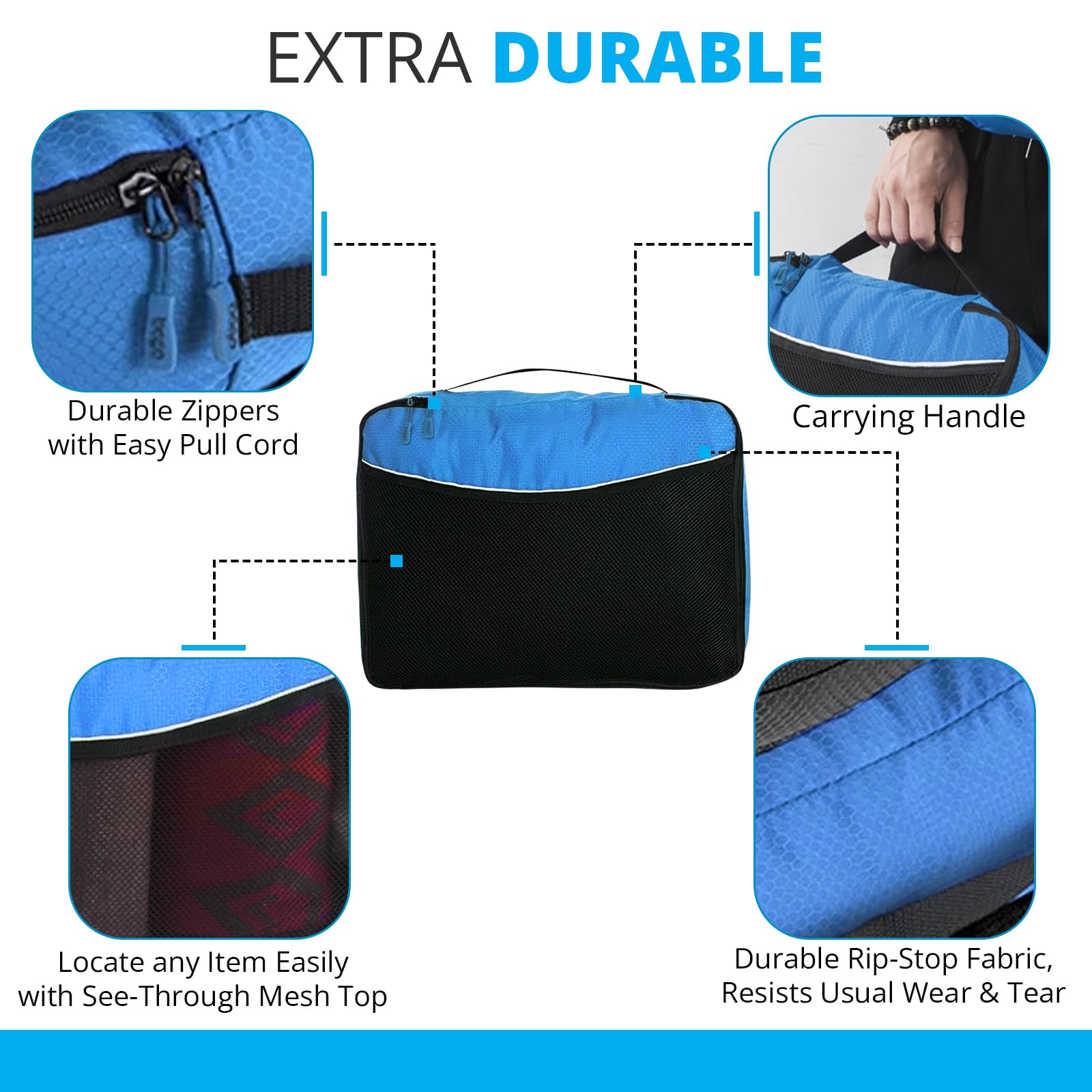 Bago Travel Bundle: Packing Cubes & 60L Duffel Bag Set - Organize and Carry with Ease 6