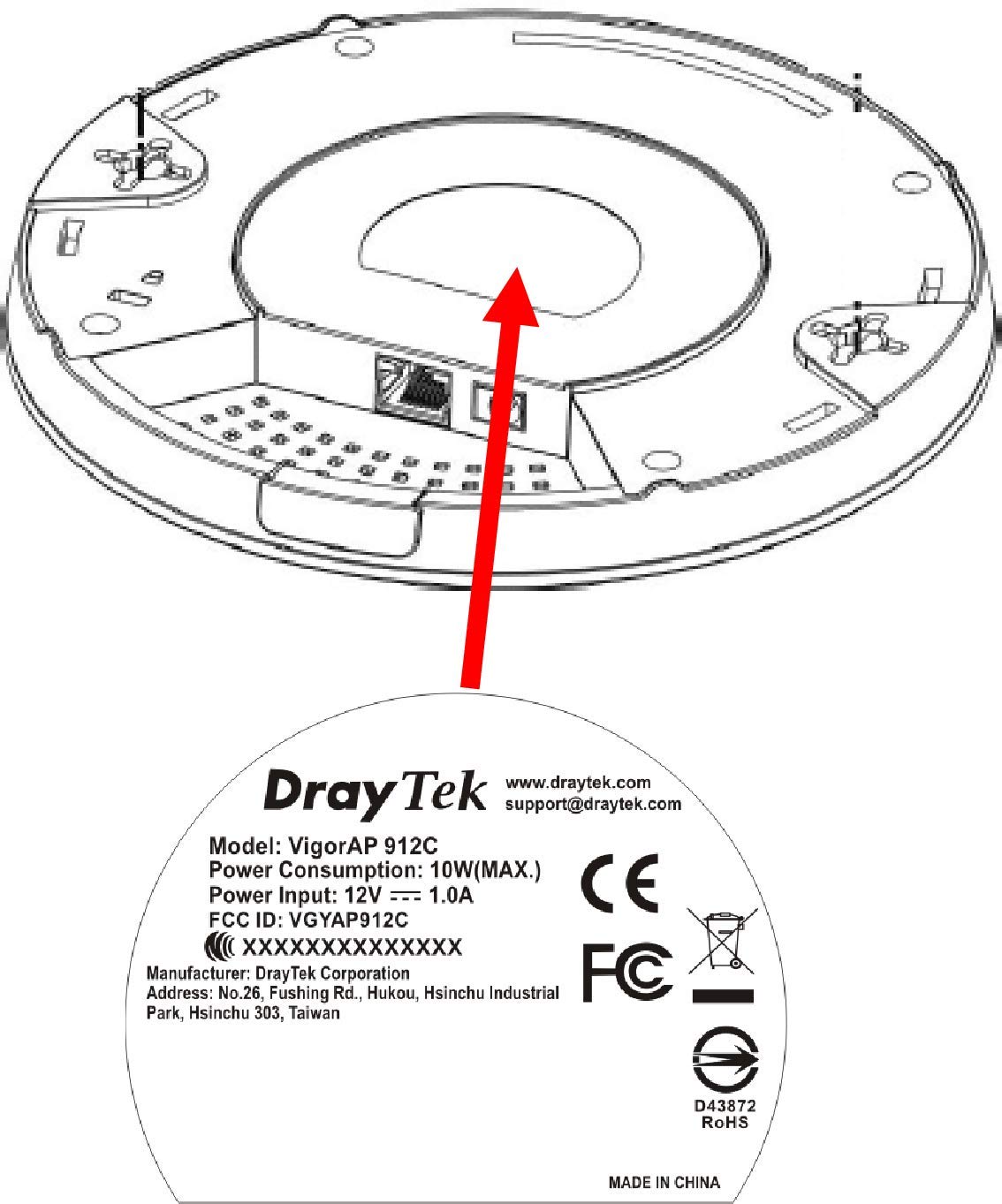 DrayTek VigorAP 912C Ceiling Mesh Wireless 802.11ac Range Extender and Access Point 6