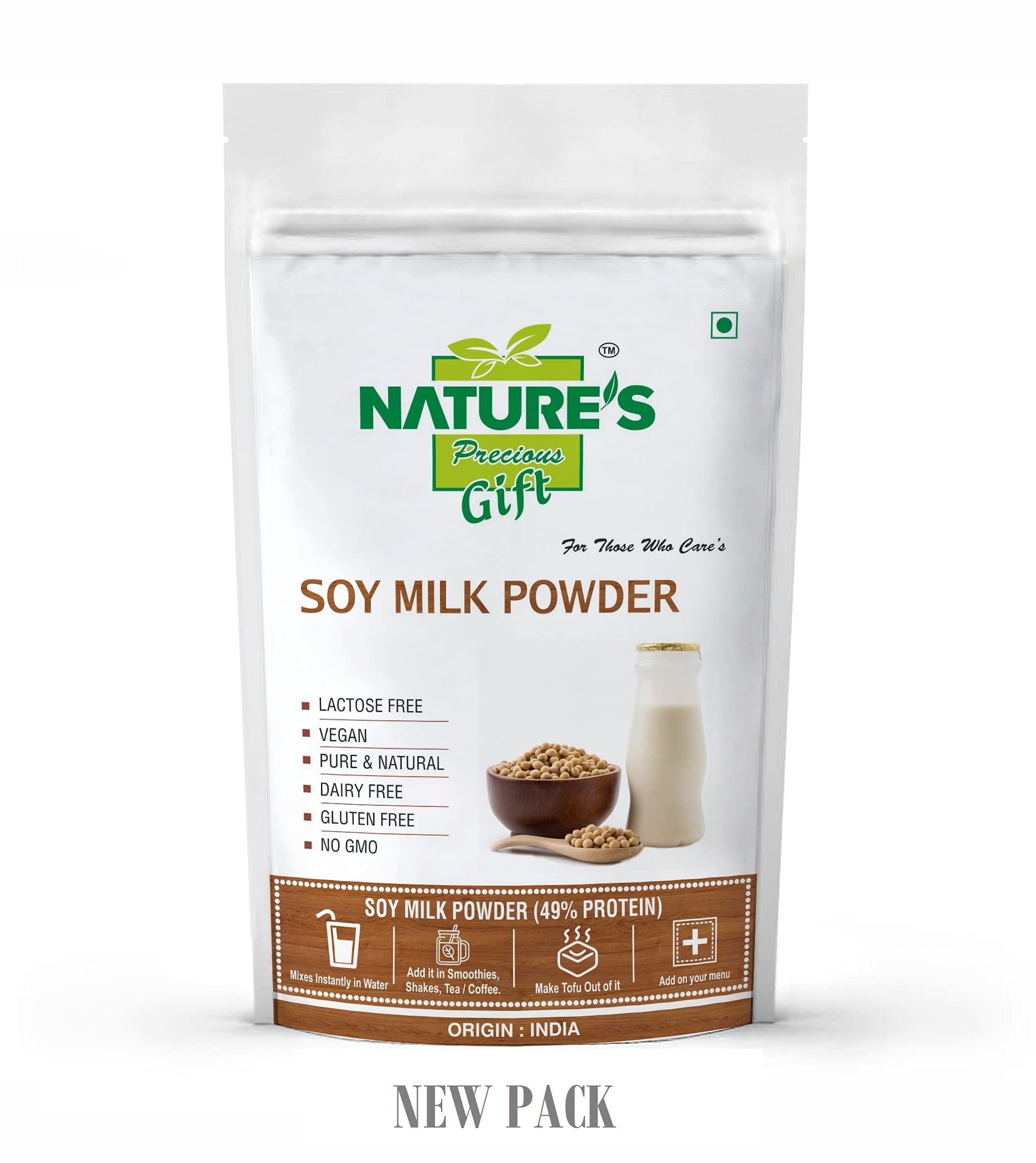 NATURE'S Precious Gift - Soy Milk Powder - Powdered Milk - [Vegan | Non-GMO | 49% Protein] - 1 KG 1