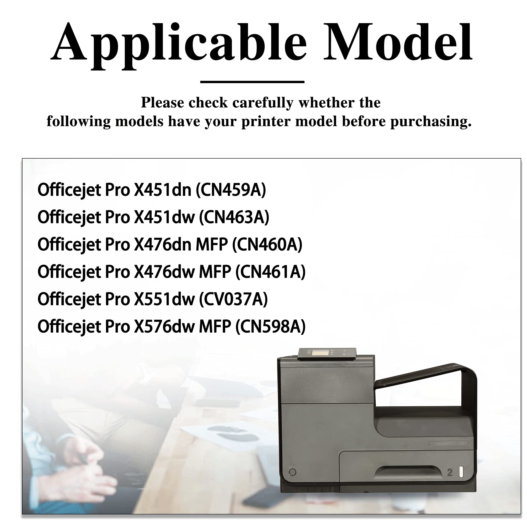 1-Pack Compatible 970XL | CN625AM PageWide Cartridge Remanufactured Ink Cartridge Replacement for HP Officejet Pro X476dw MFP (CN461A) X551dw (CV037A) X576dw MFP (CN598A) Printers (Black) 3