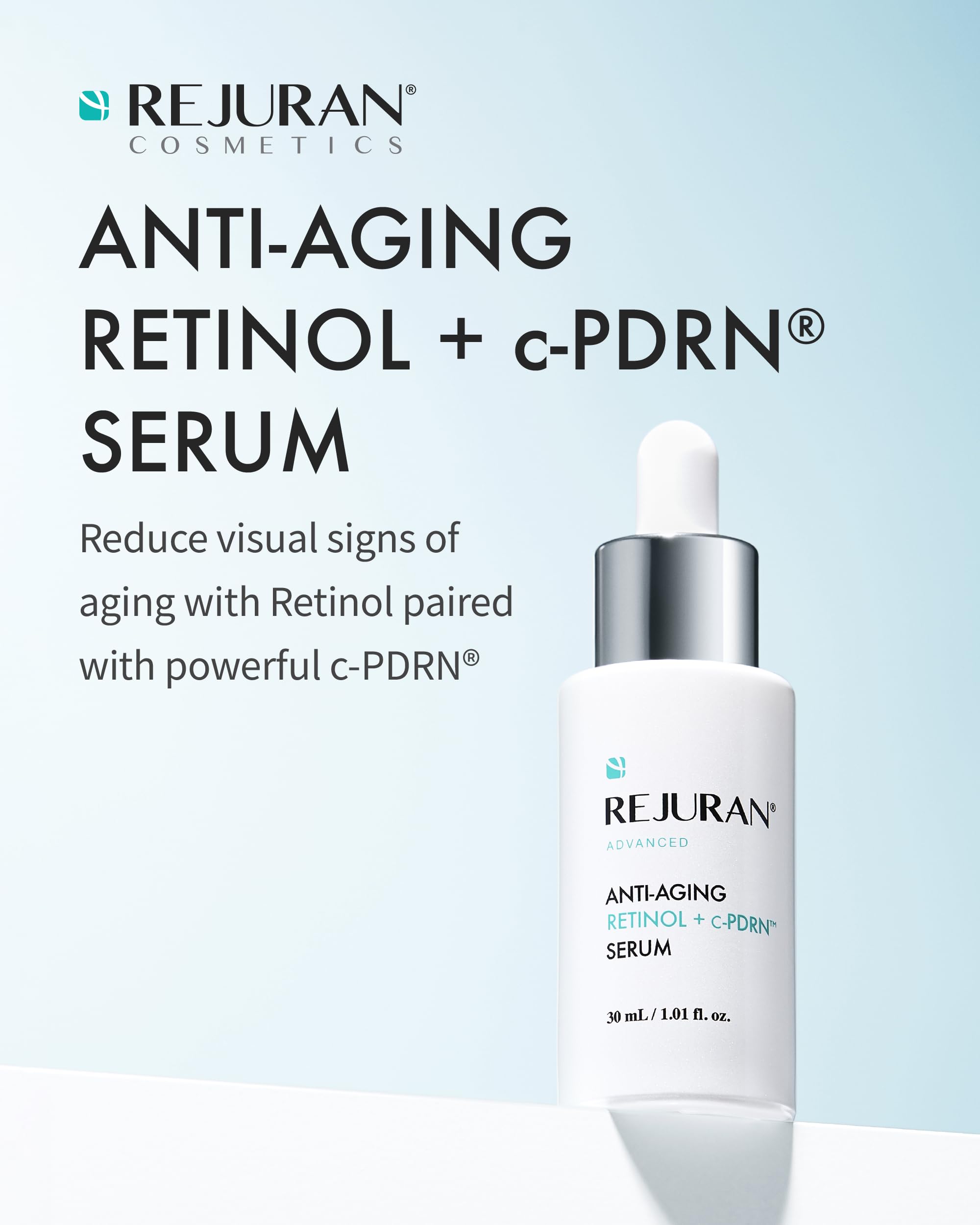 REJURAN® Advanced Anti-Aging Retinol + c-PDRN® Serum - Boosting Facial Serum for Firmness, Radiance and Anti-Wrinkle Care, Clinically Developed (1.01 fl oz) 2