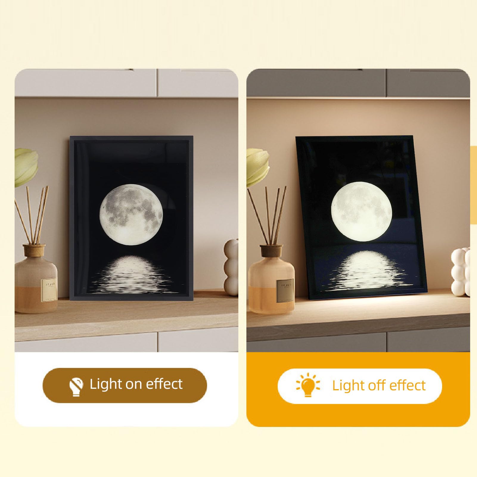 Night Light Moon BT Speaker 2 in 1 for Bedroom, 3Wx2 Clear Sound, Decorative Speaker, USB Powered, Romantic, with Soft Starlight Illumination, Ideal for Birthday 6