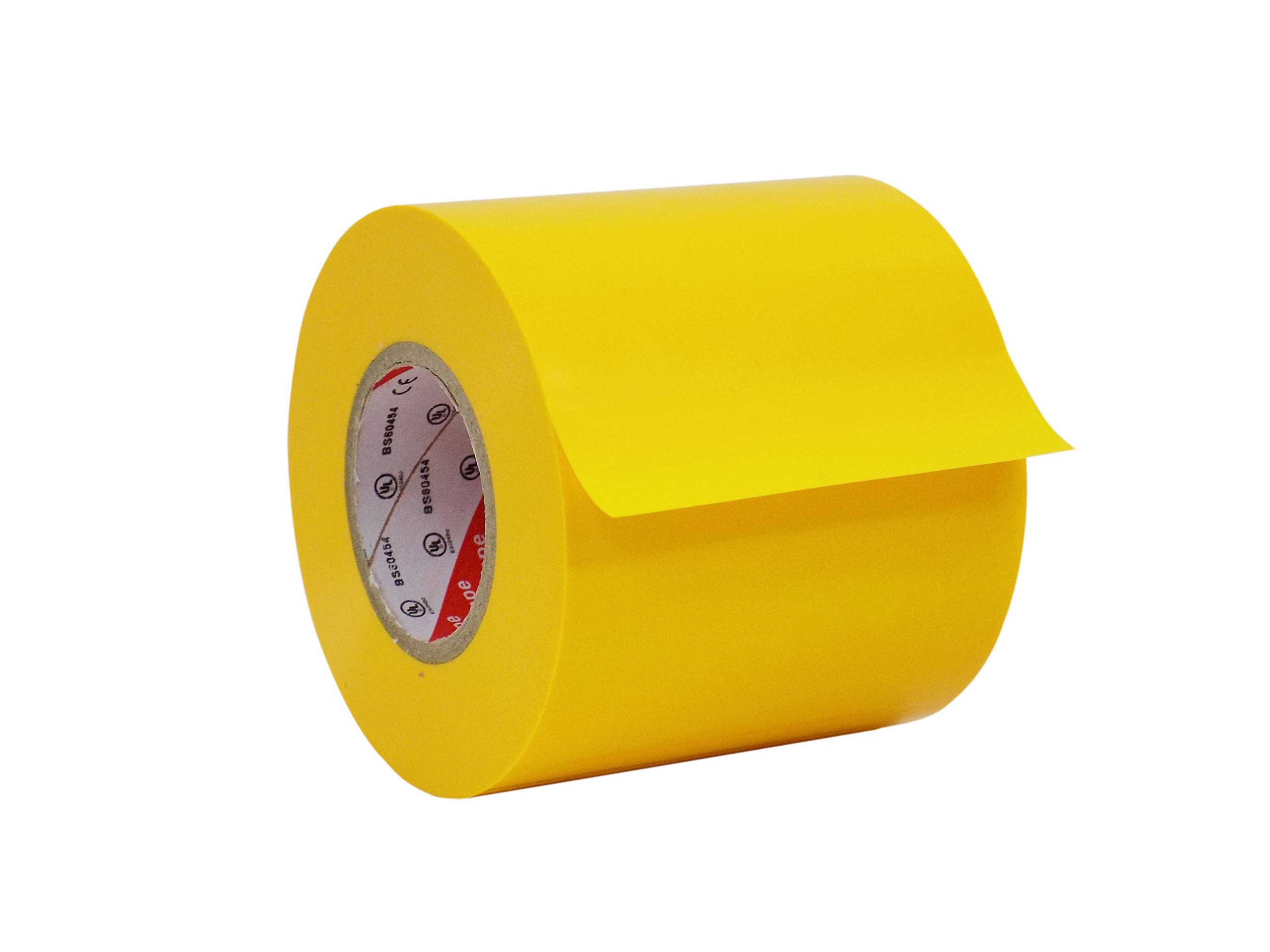 MAT Professional Grade Wide Electrical Tape Yellow - 3 inch x 66 ft. UL/CSA listed core (Pack of 2) - Waterproof, Flame Retardant, & Strong Rubber Based Adhesive for Use At No More Than 600V & 176F 1