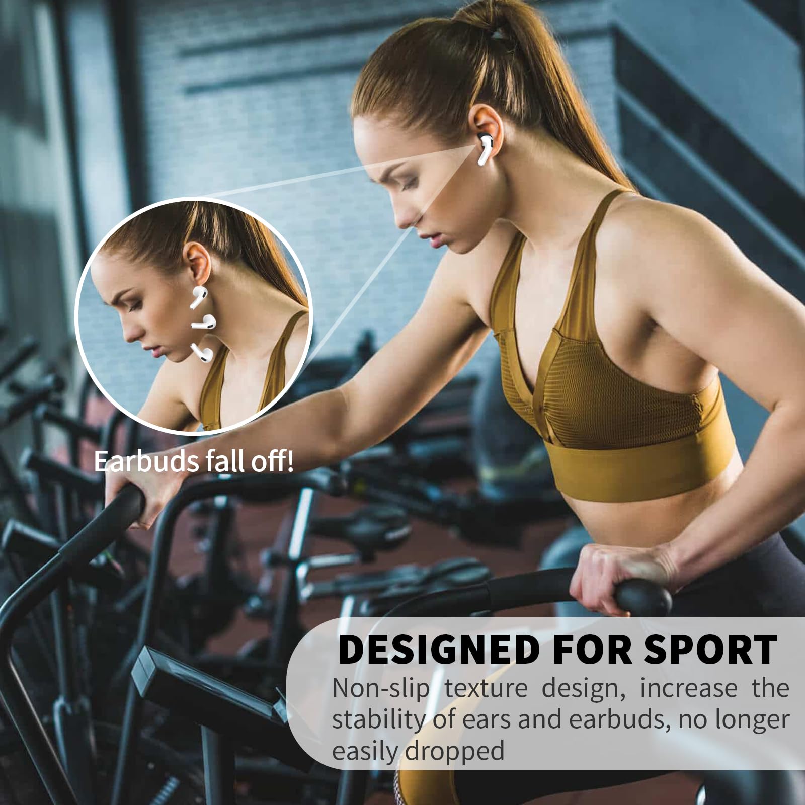 [5 Pairs] for AirPods 4 Ear Tips Covers Sport Anti Slip Anti Scratche Skin Soft Silicone Eartip AirPods 4 Gen Earbuds Accessories Compatible with Apple AirPods 4th Generation (5 Colors Mix) 4