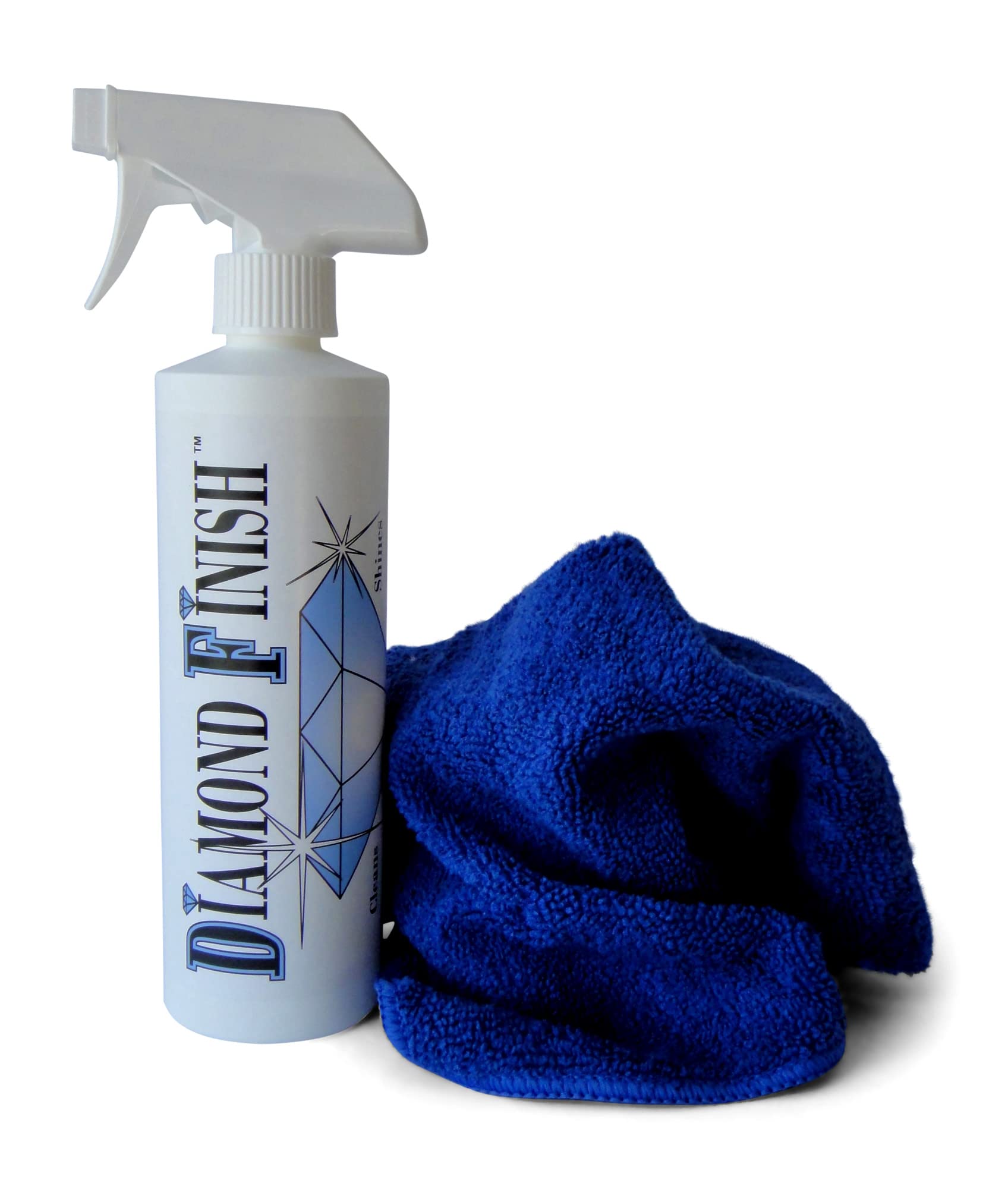 Diamond Finish 16oz Cleaner Polish Protector Multi Surface for Vehicle & Home Cleans, Seals & Repels Fingerprints, Dust, Dirt, Water Spots, Grease, Oil, While it Shines 2