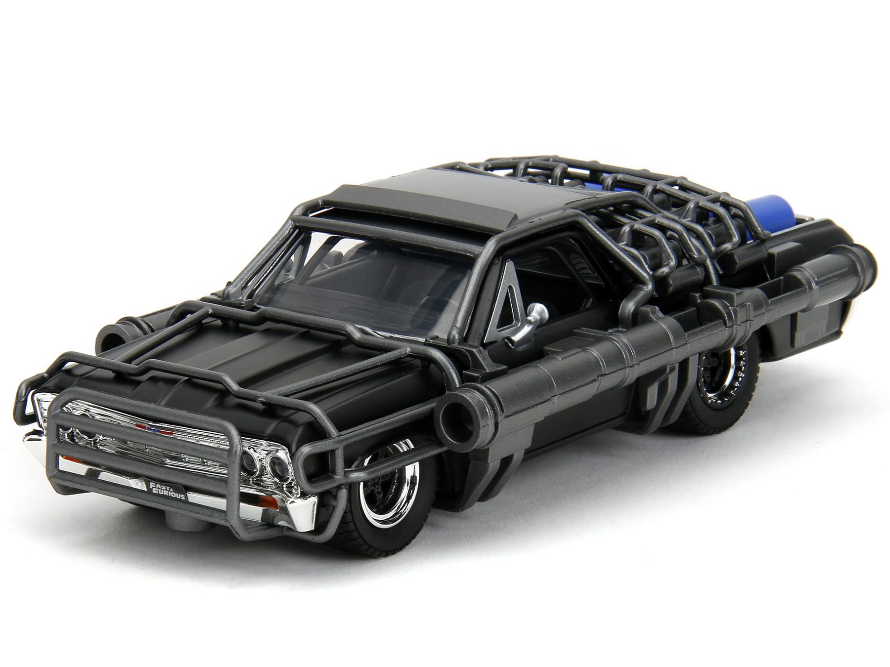 1967 Chevy El Camino with Cannons Matt Black Fast X (2023) Movie Series 1/32 Diecast Model Car by Jada 34733 1