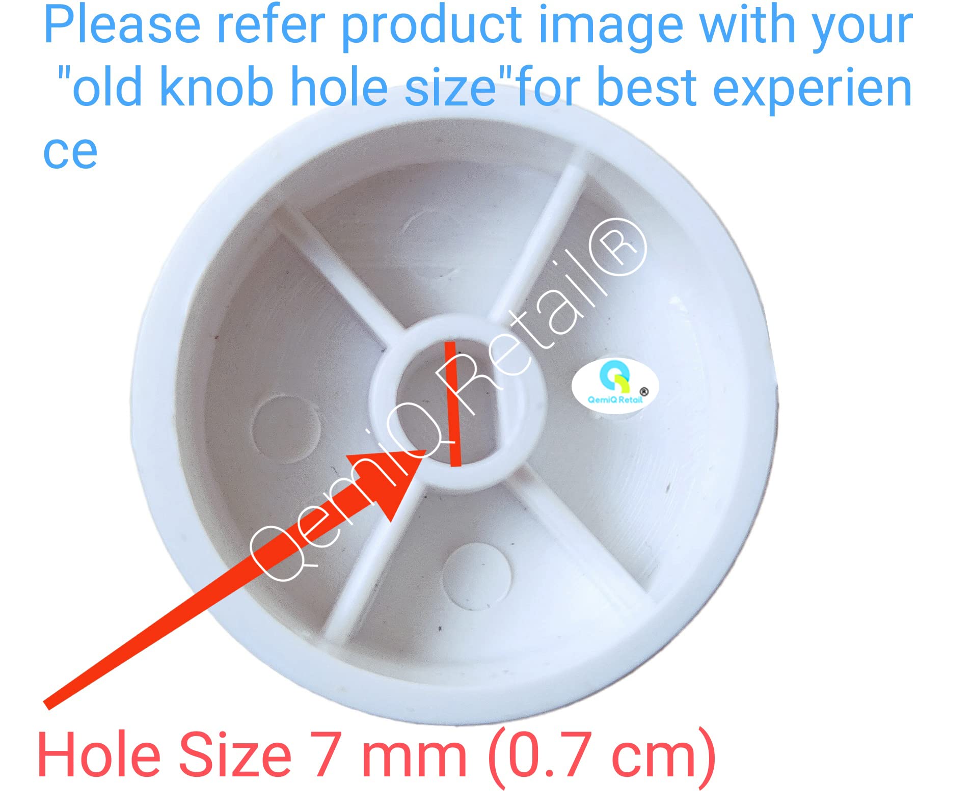 QemiQ Retail®-"Fan Speed Controller Knob"."Hole Size 7 MM" 4 Unit's 3