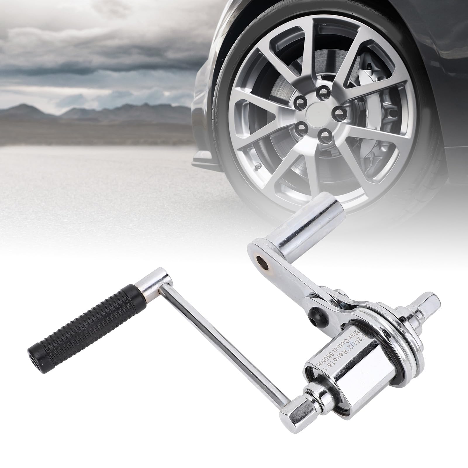 ZAICOLER Wrench Set, 1/2in Torsion Multiplier Wrench Looseing Nuts 1:16 Gear Ratio Car Tire Nut Remover Lug Nut Removal Tool with 17mm 19mm 21mm Sockets for Car Suv 4