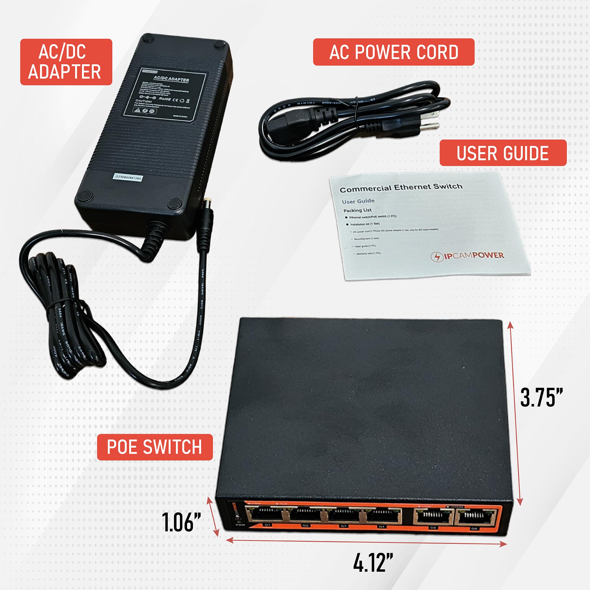 802.3bt POE++ Extreme Power Gigabit POE Switch, 90 Watts on Each Port, Additional Ethernet & SFP Uplinks, 10/100/1000 (4 Port - 250 Watts) 5