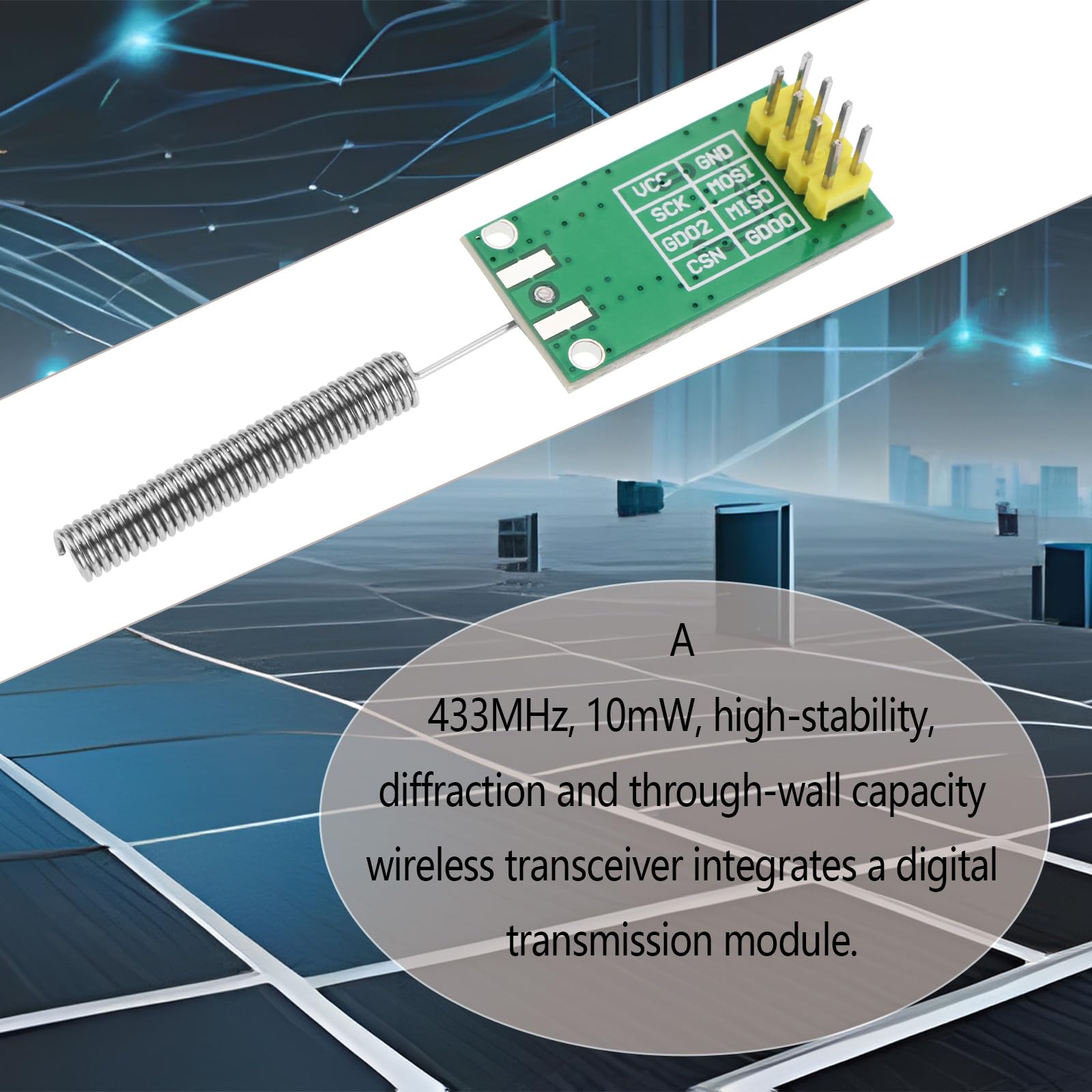 SING F LTD 2pcs CC1101 433Mhz Wireless Transceiver CUL Funk Module DC 1.8-3.6V 10mW USB FHEM Transceiver with Spring Antenna Compatible with A-rduino Compatible with Raspberry Pi 4