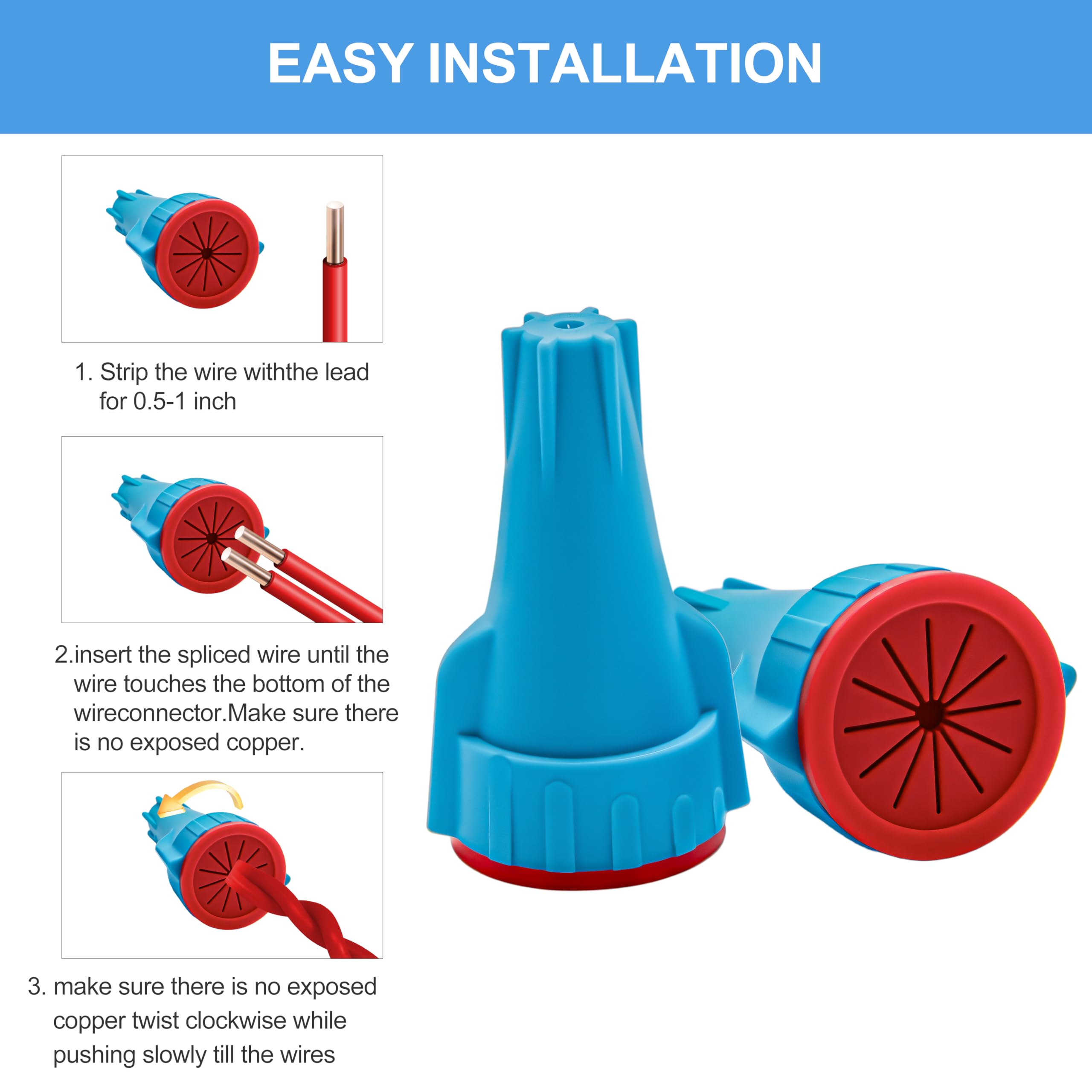 22 pcs Waterproof Landscape Wire Connectors 20-10 AWG UL Listed，Waterproof Wire connectors for Outdoor Landscape Lighting Electrical Wire Connector 4