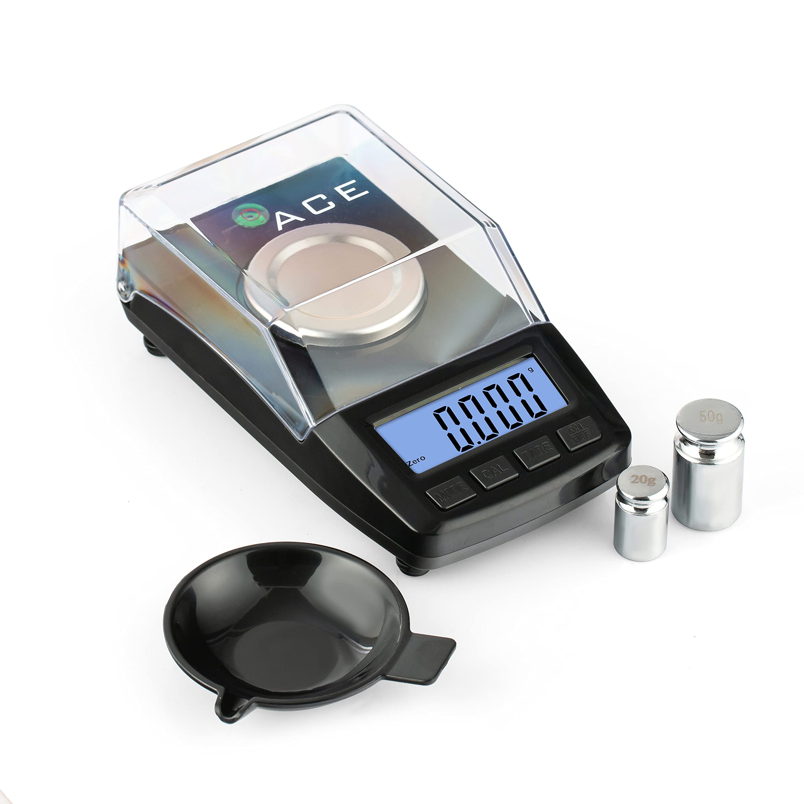 Ace Multipurpose Electronic Digital Weighing scale for Diamond Jewellery Ornaments, Industry, Chemicals, Business purpose Capacity 50G 1mg 1