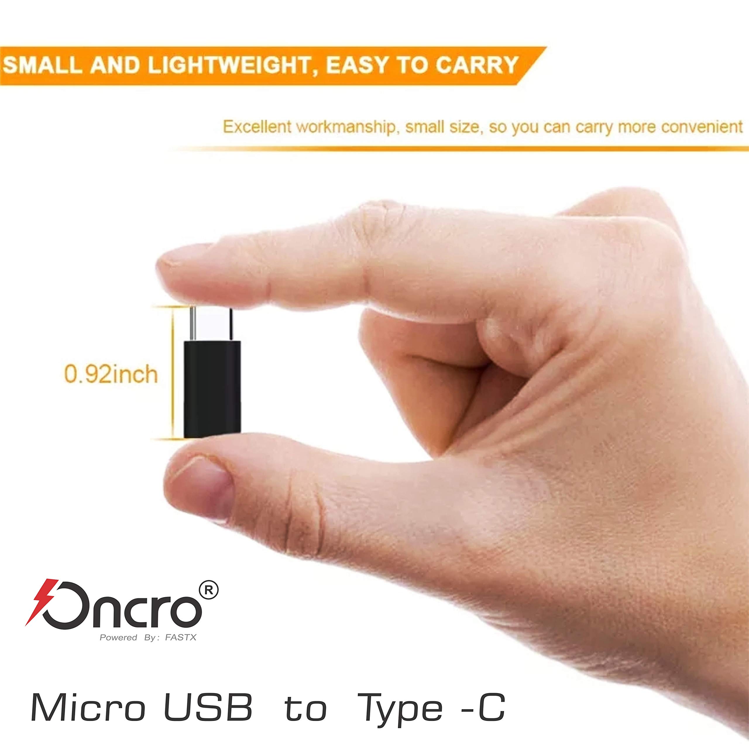 ONCRO® Micro 3.1 USB to Type C High Speed Charging Connector Adapter for OnePlus 7 pro, 7, 6, 6t, 5, 5t and All Type C Smartphones (No Data Transfer) 4