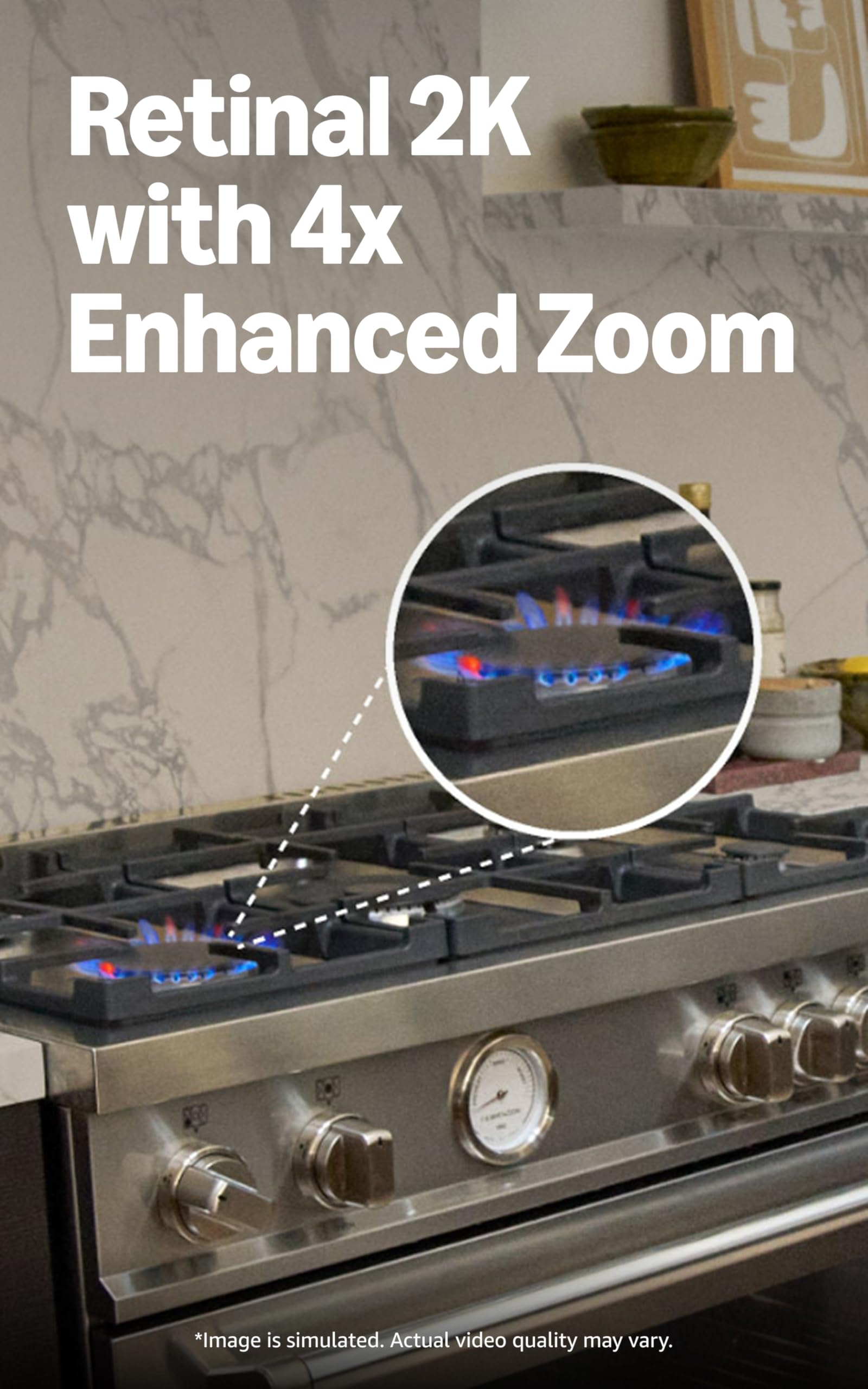 Ring Indoor Cam Plus (newest model), Home or business security, Retinal 2K for crisp, true-to-life video quality, 4x Enhanced Zoom, Low-Light Sight, 4-pack, White 3