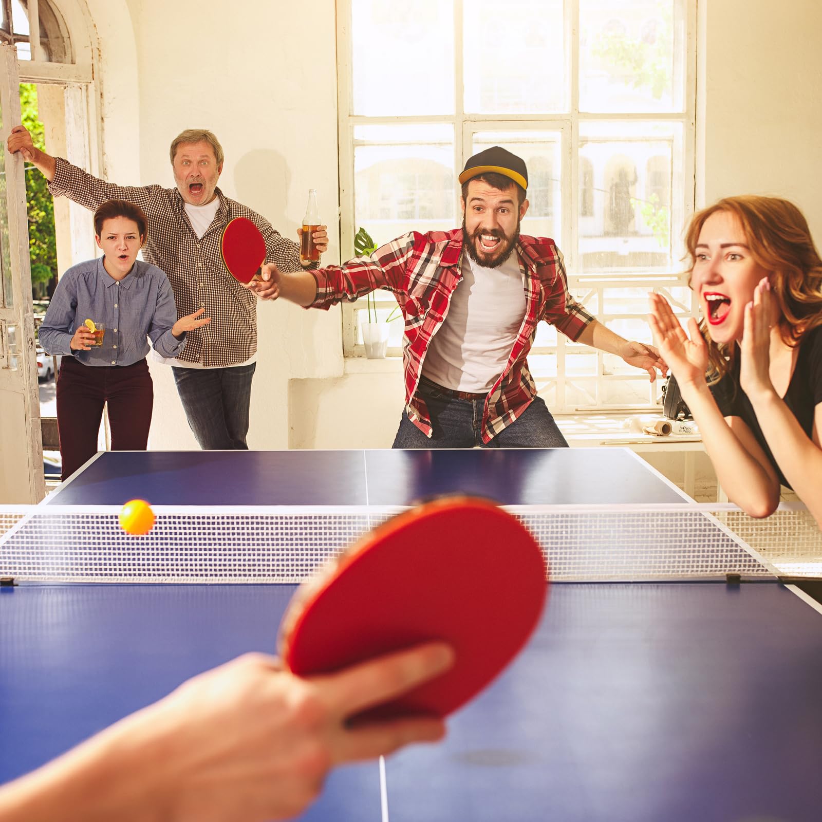 PATIKIL Table Tennis Racket Rubber Protection Film, 30 Pack Adhesive Ping Pong Paddle Protect Film Accessory, Transparent 6