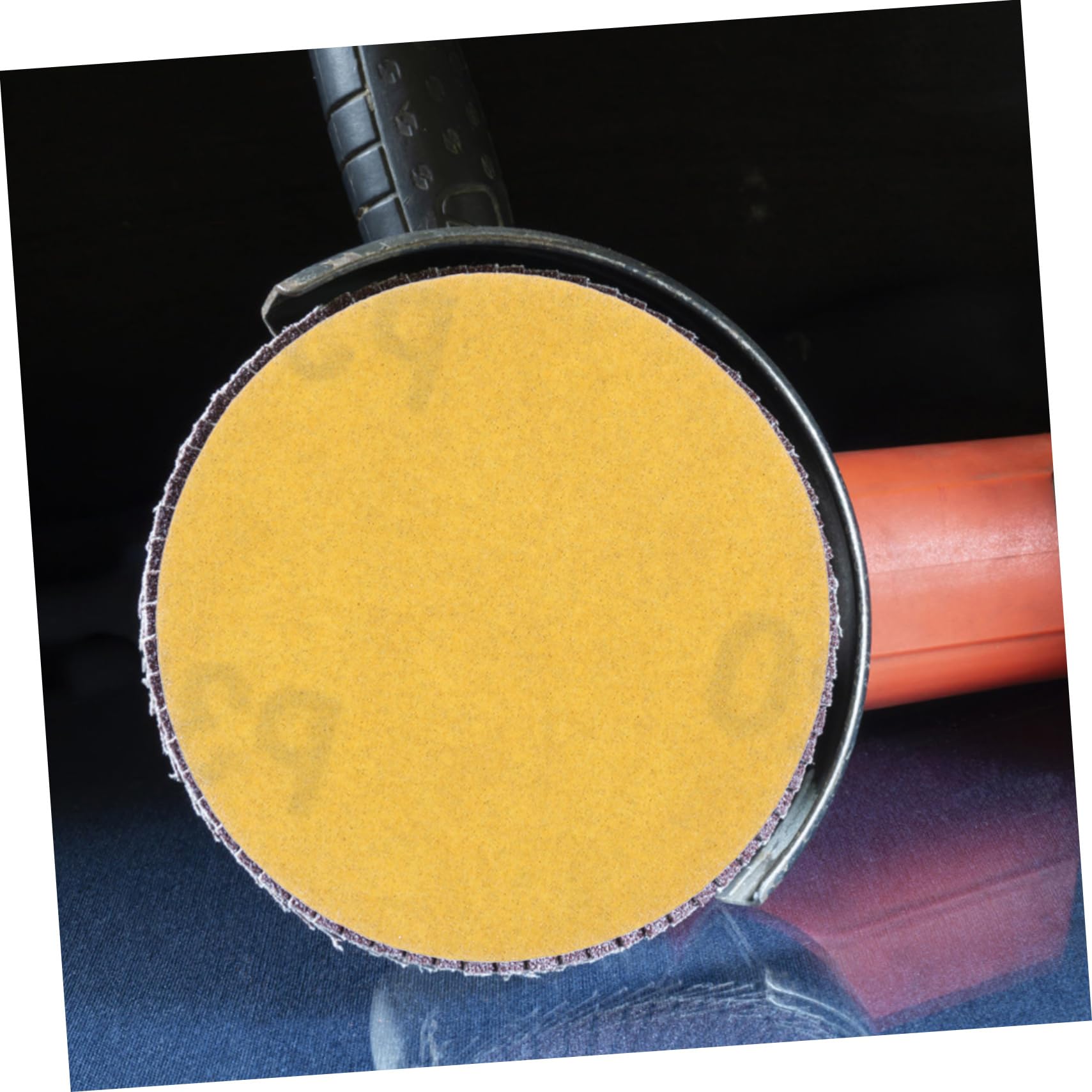 LIFKOME 100pcs Sandpaper Sand Paper Hook Loop Sanding Disc Sanding Paper for Wood Drywall Sander Disc Adhesive Sanding Discs Sander Backer Discs Disk Polishing Paper Yellow 6