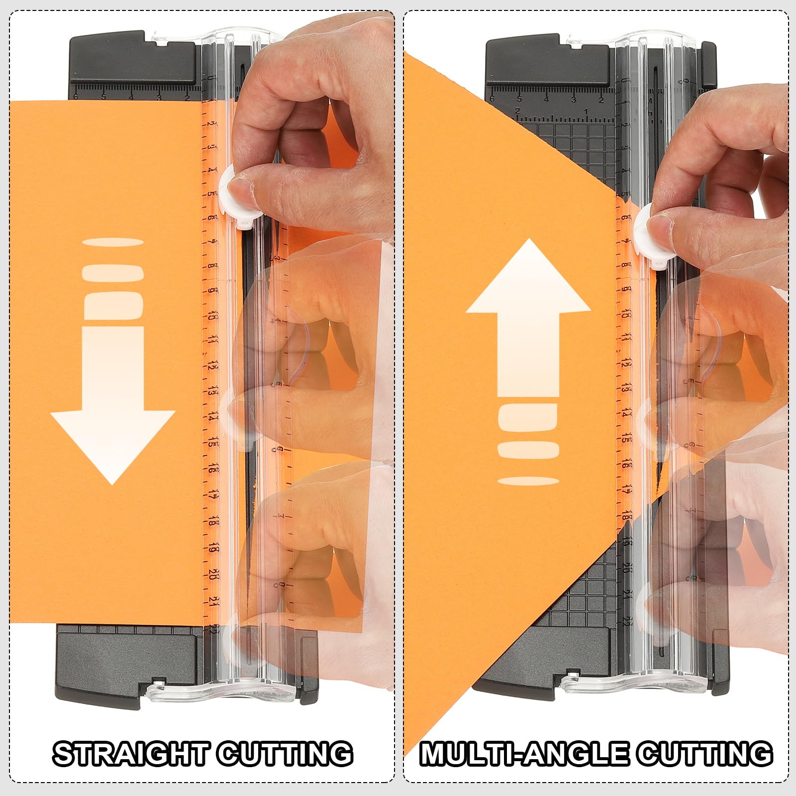 PATIKIL Paper Cutter Trimmer, A4 Straight Portable Paper Slide Paper Slicer with Hole Punch, Replacement Blade and Binder for Craft Cardstock, Label Card, Scrapbook, Purple 6