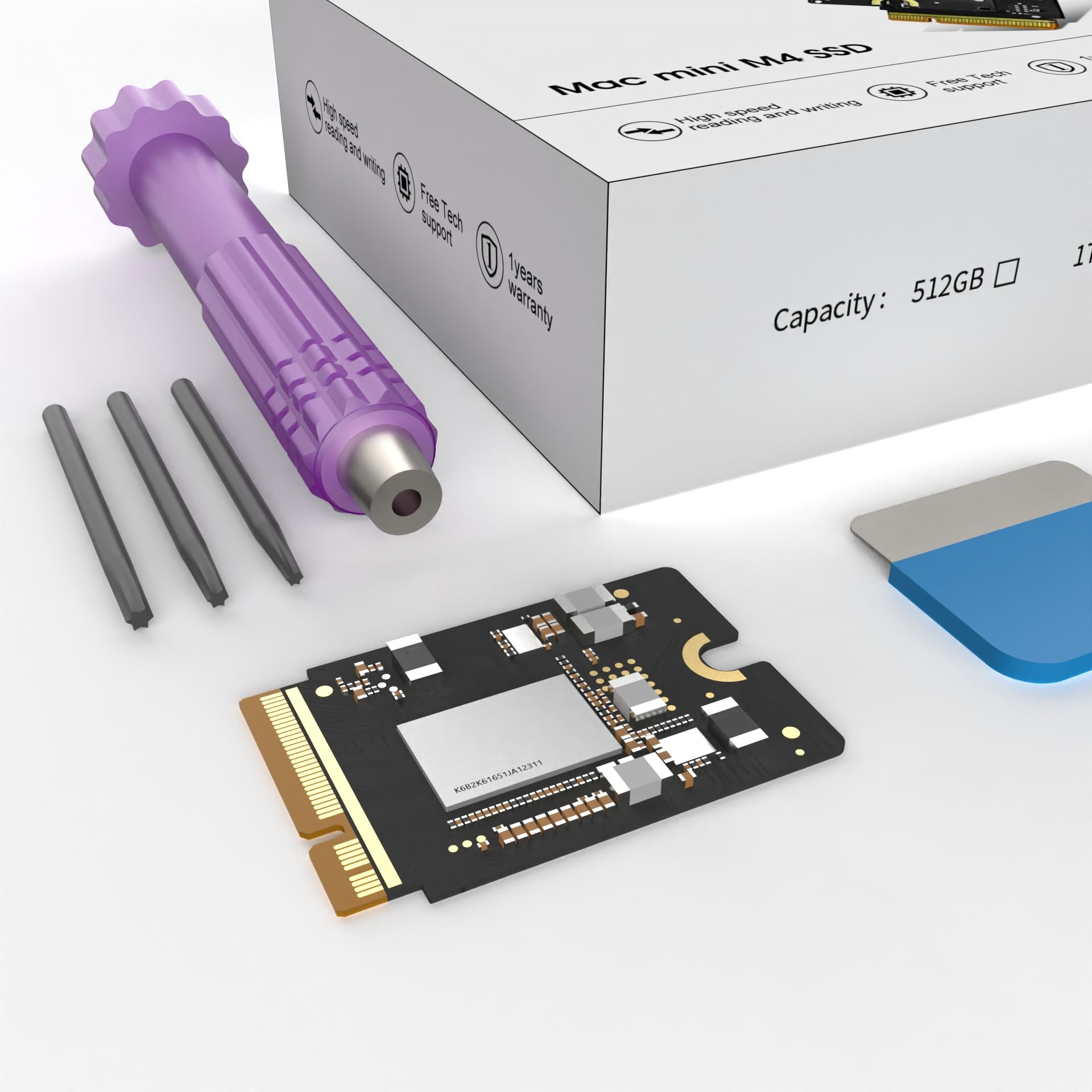 wusheation Mac mini M4 1TB SSD Upgrade – Internal NVMe Hard Drive Replacement Kit for Mac mini M4, DIY Storage Expansion Solution (1, TB) 1