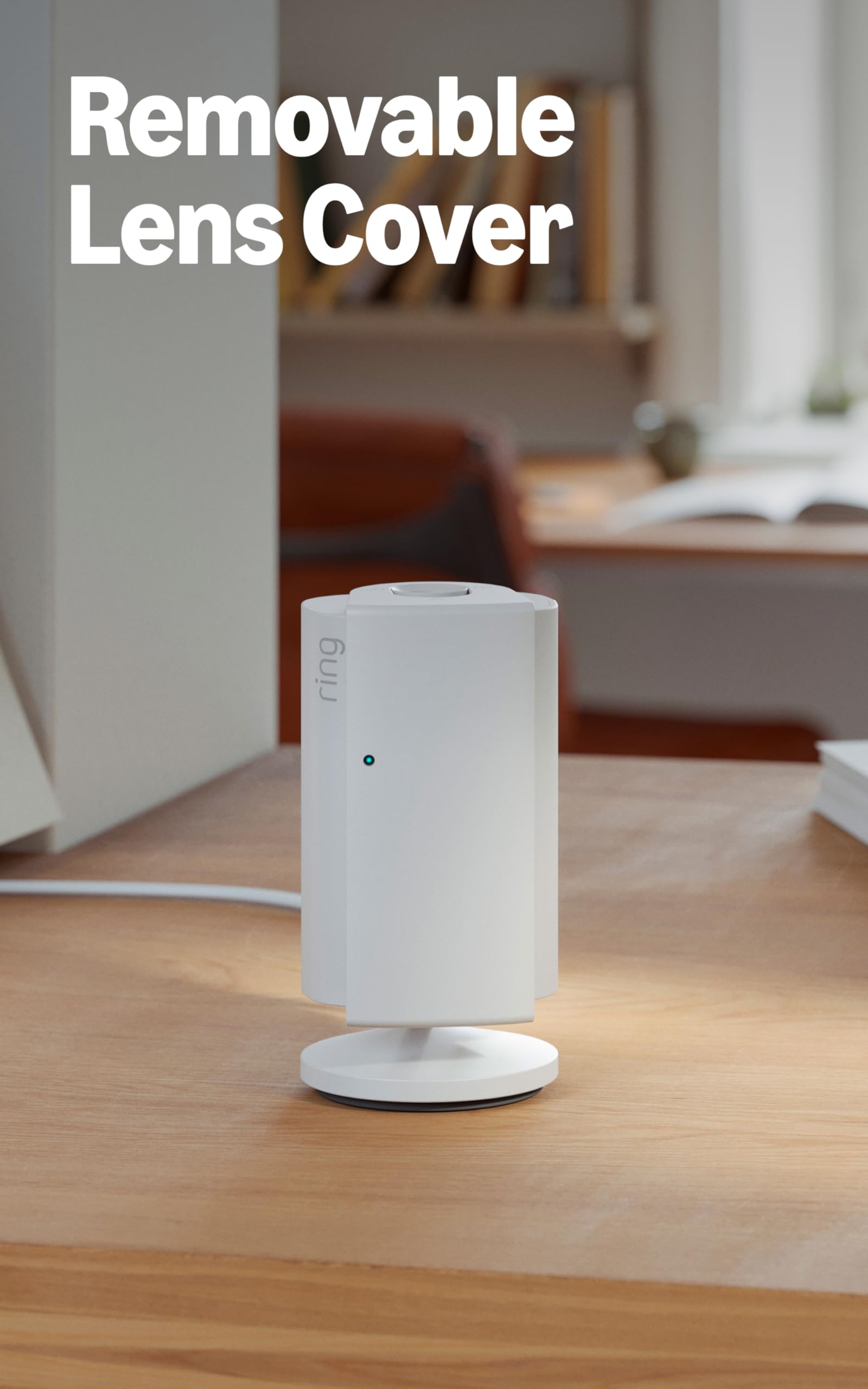 Ring Indoor Cam Plus (newest model), Home or business security, Retinal 2K for crisp, true-to-life video quality, 4x Enhanced Zoom, Low-Light Sight, 4-pack, White 6