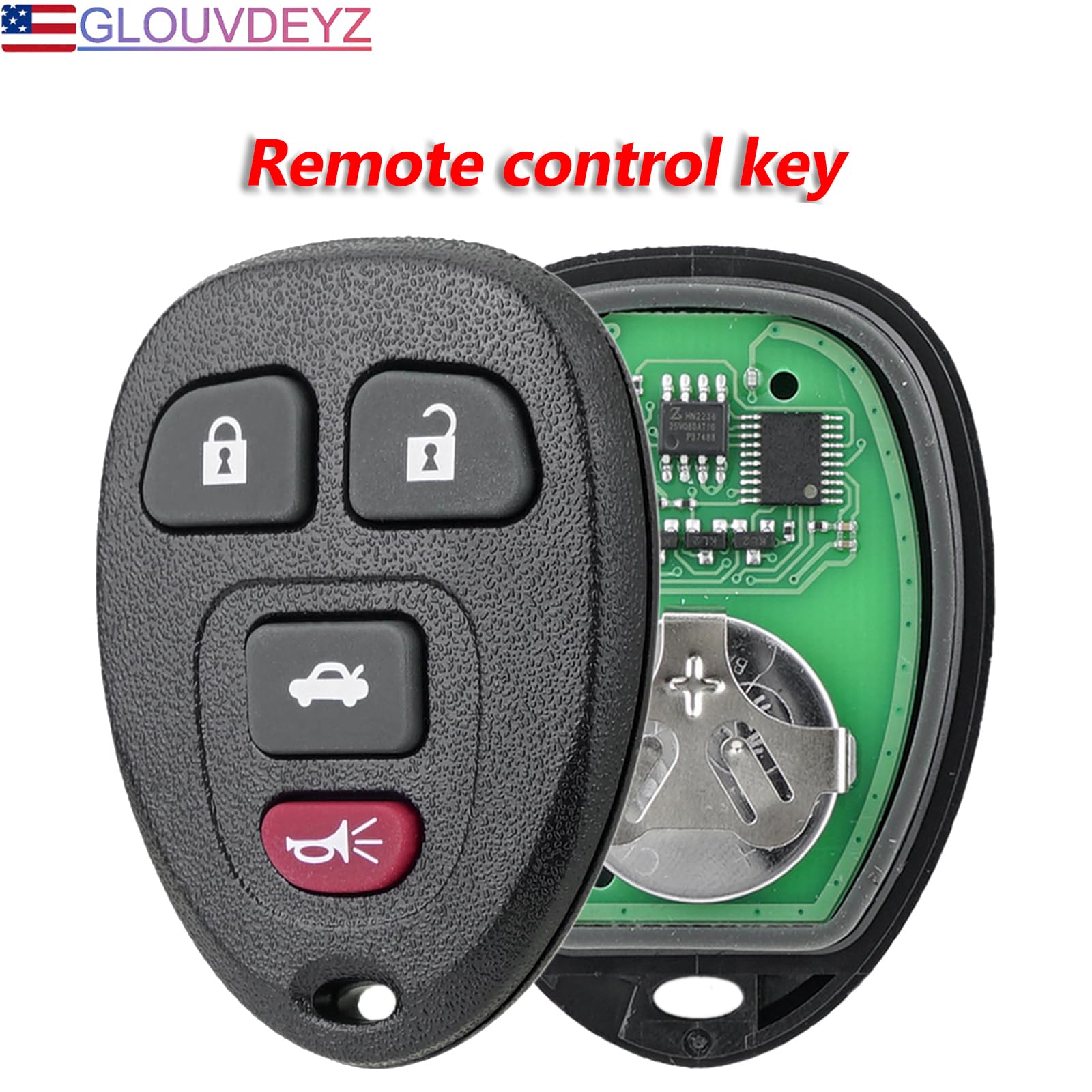 Keyless Entry Car Remote Key Replacement Fits for Chevy Cobalt Malibu for Chevy Select Malibu Cobalt Lacrosse Grand Prix G5 G6 Models Saturn Aura Sky 15252034 KOBGT04A (2PCS) 3