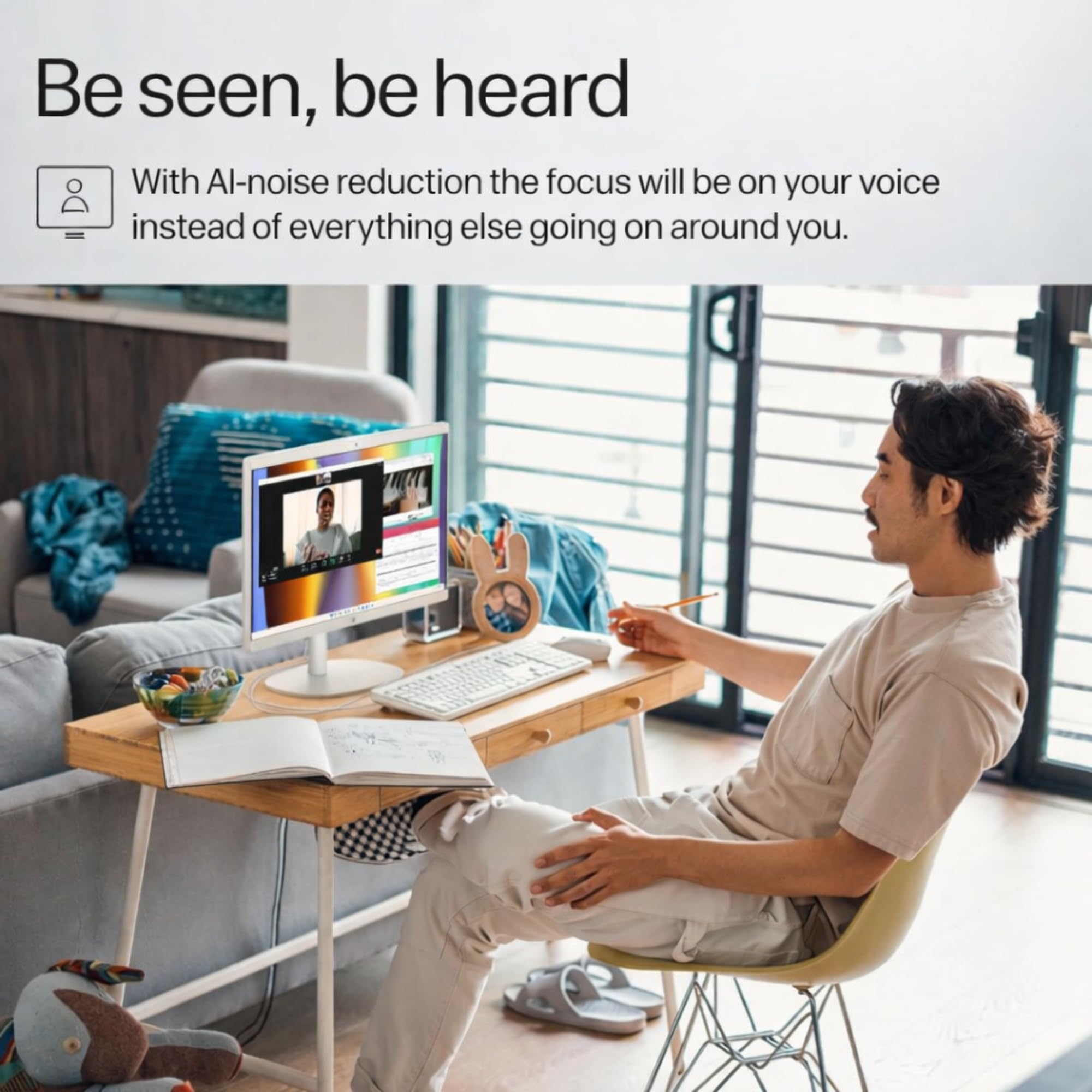 HP 22" FHD All-in-One Desktop Computer - Latest 13th Gen Intel Quad-Core - Office 365 for The Web - 8GB DDR5 RAM - 128GB UFS Storage - Wireless Earbuds - Keyboard and Mouse 6