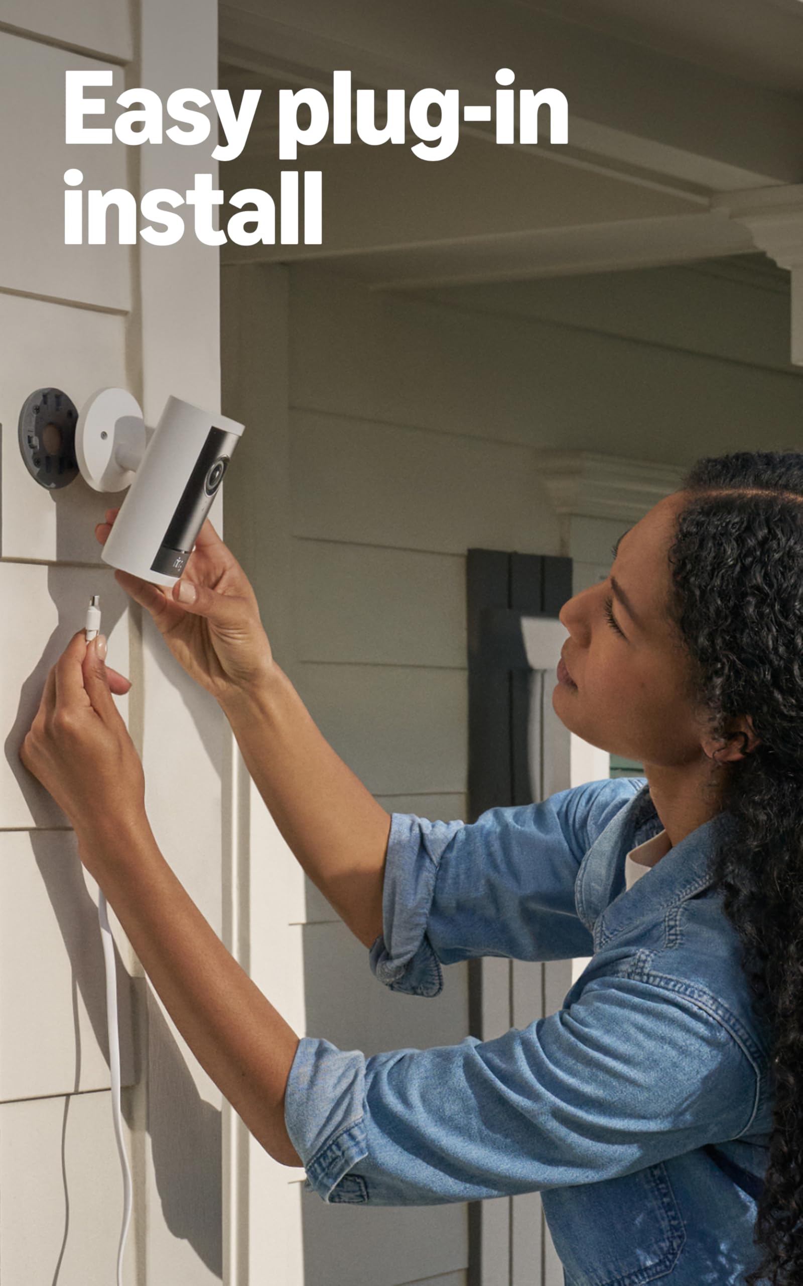 Ring Outdoor Cam Pro, Plug-In (newest model), Home or business security, Retinal 4K with wide-angle video, 10x Enhanced Zoom, and Low-Light Sight, White 6