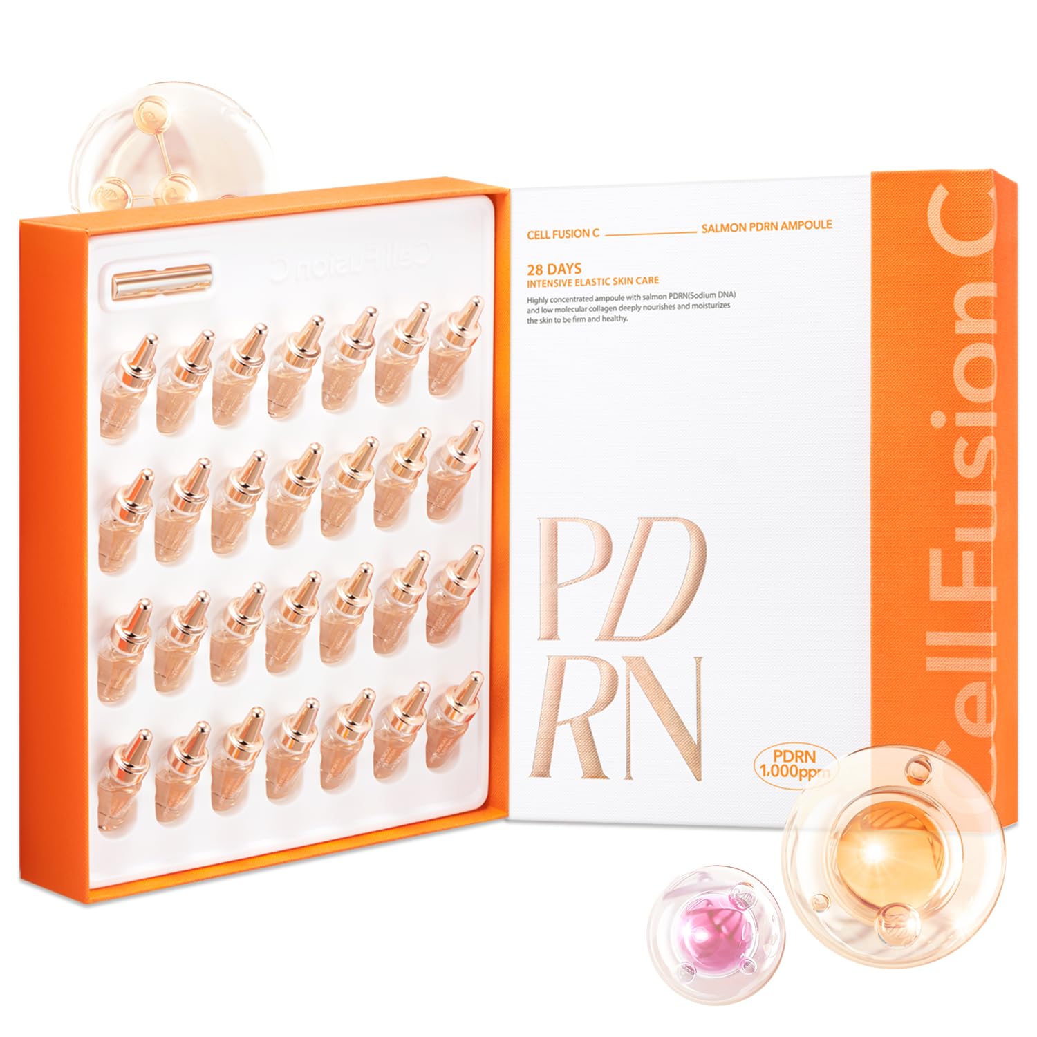 Dermanex Cell Fusion C Salmon DN Ampoule 28 days (100% Authentic) PDRN Moisture Skincare Gift Set- Korean Skincare Luxury Premium High-end Hydrating Anti Aging Serum 1