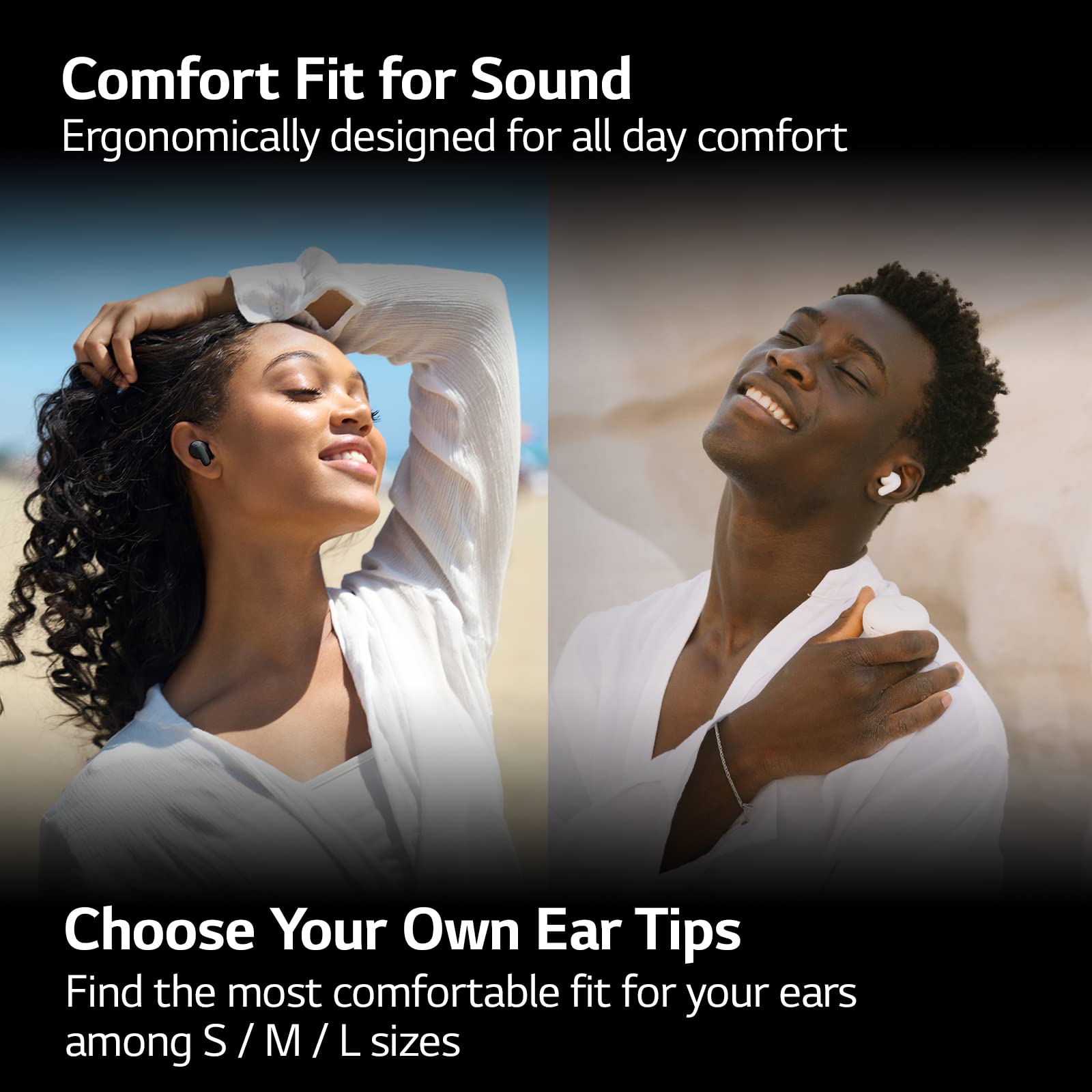 LG Tone Free T60Q - Hybrid Active Noise Cancelling True Wireless Bluetooth Uvnano+ Earbuds 4