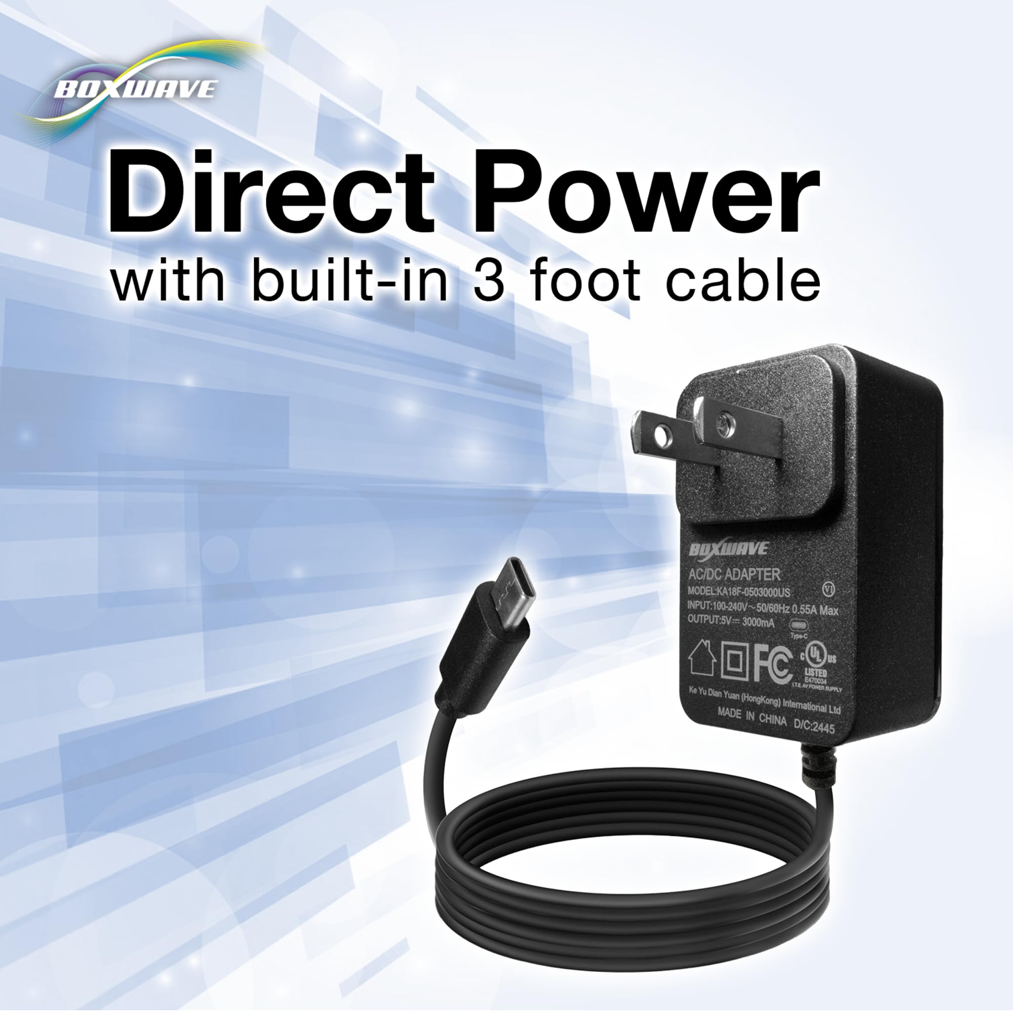 BoxWave Charger Compatible With Voice Caddie Swing Caddie SC300 - Wall Charger Direct (15W), Rapid Charge your device with built-in 3ft Cable 4