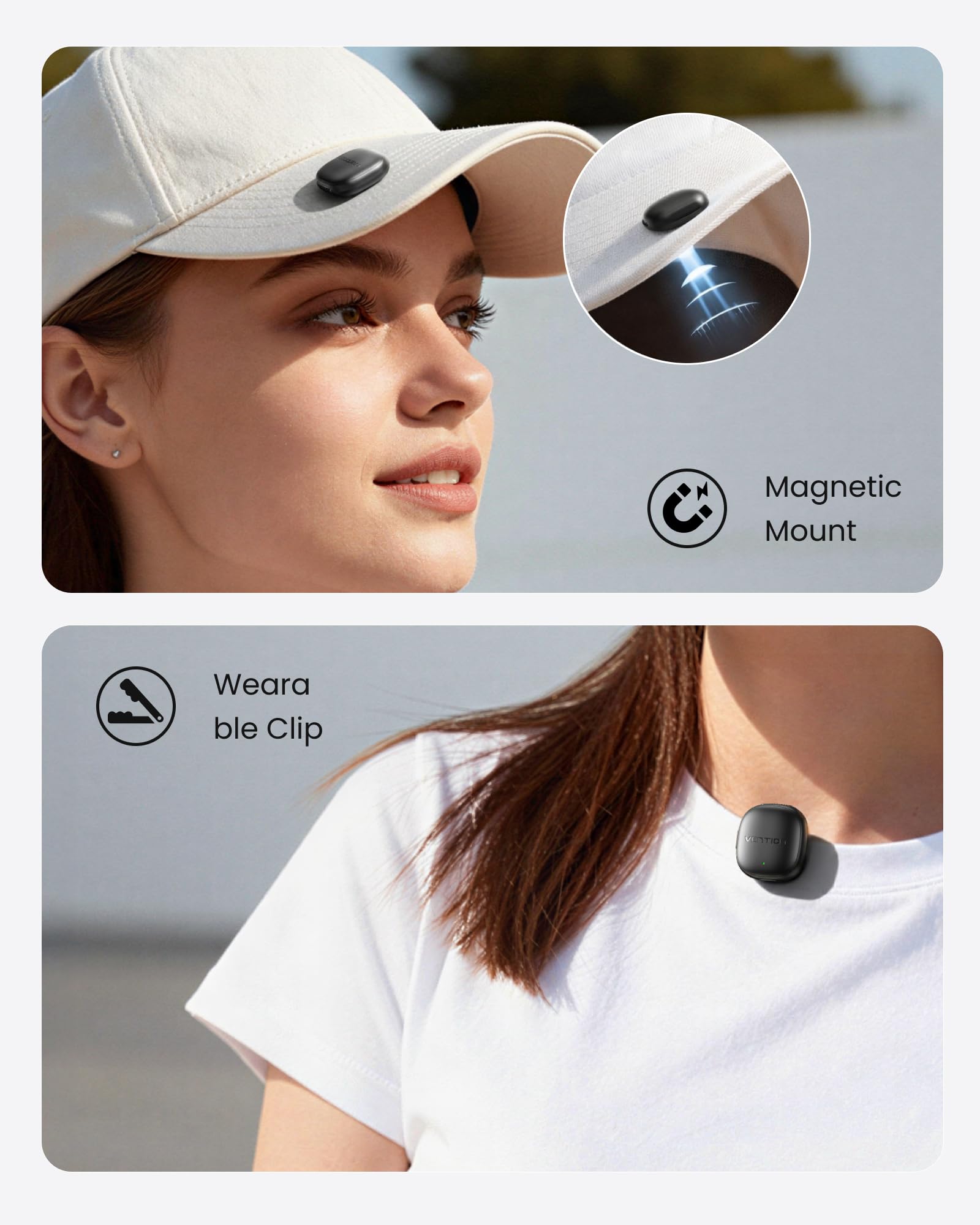 VENTION Mini Wireless Microphone for iPhone 17/16/15 Pro Max, USB C Bluetooth Microphone for Android/Camera, Ai Noise Cancelling Lavalier Mic with 24H Charging Case for Video Recording Vlogging 6