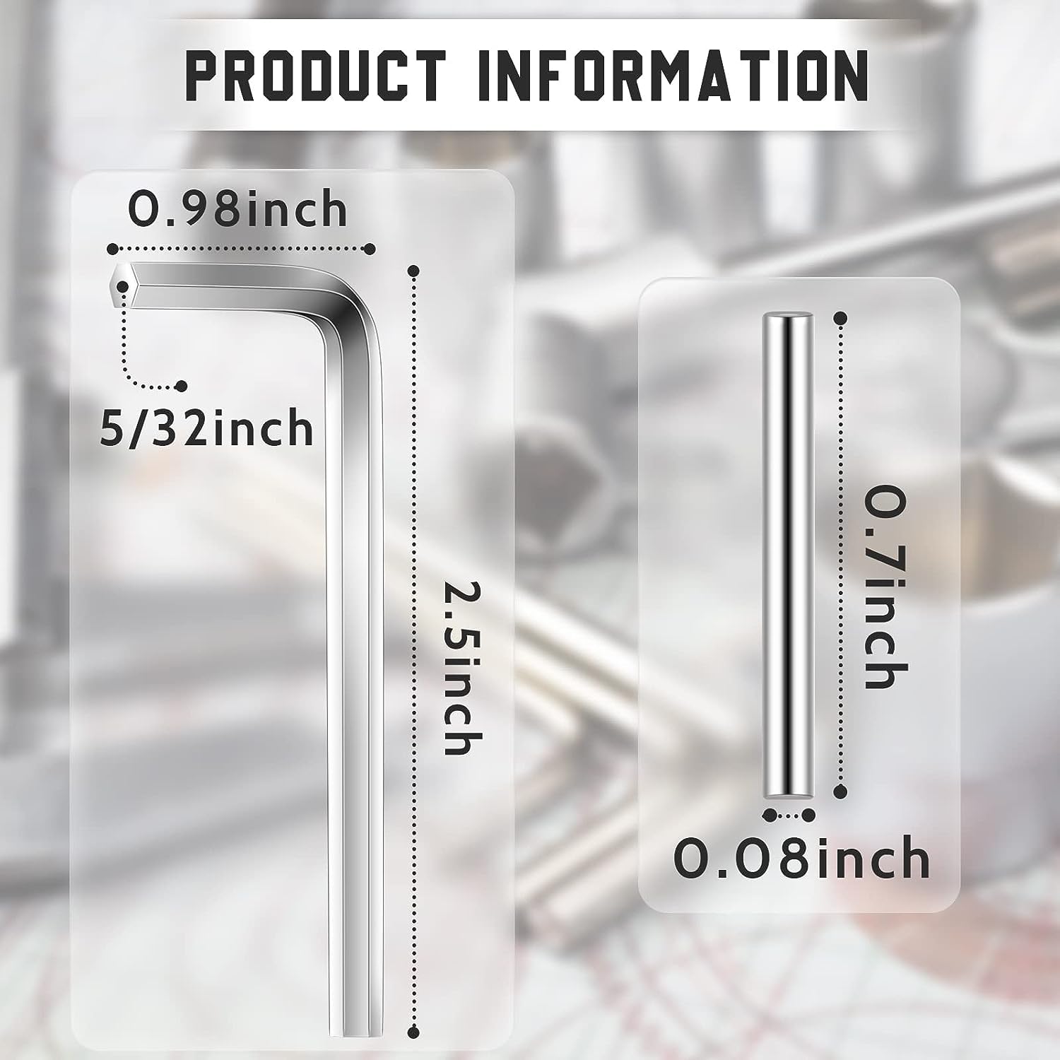 Hinge Outlet Spring Hinge Tension Pin Replacement Kit with Hex Wrench - 4 Pack 2