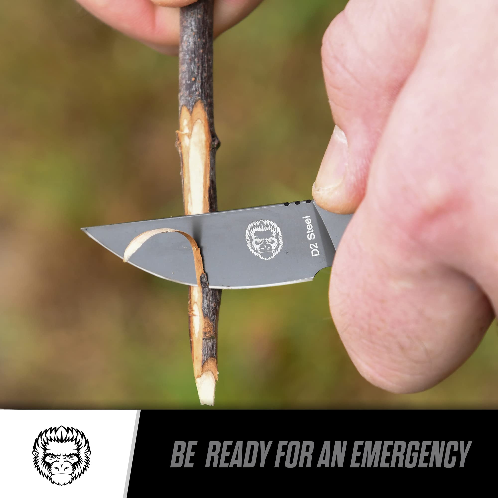 Holtzman's Gorilla Survival Scalpel Fixed Blade Utility Knife with D2 Sheath and Belt Clip (Grey) - Ideal for EDC and Outdoor Activities 5