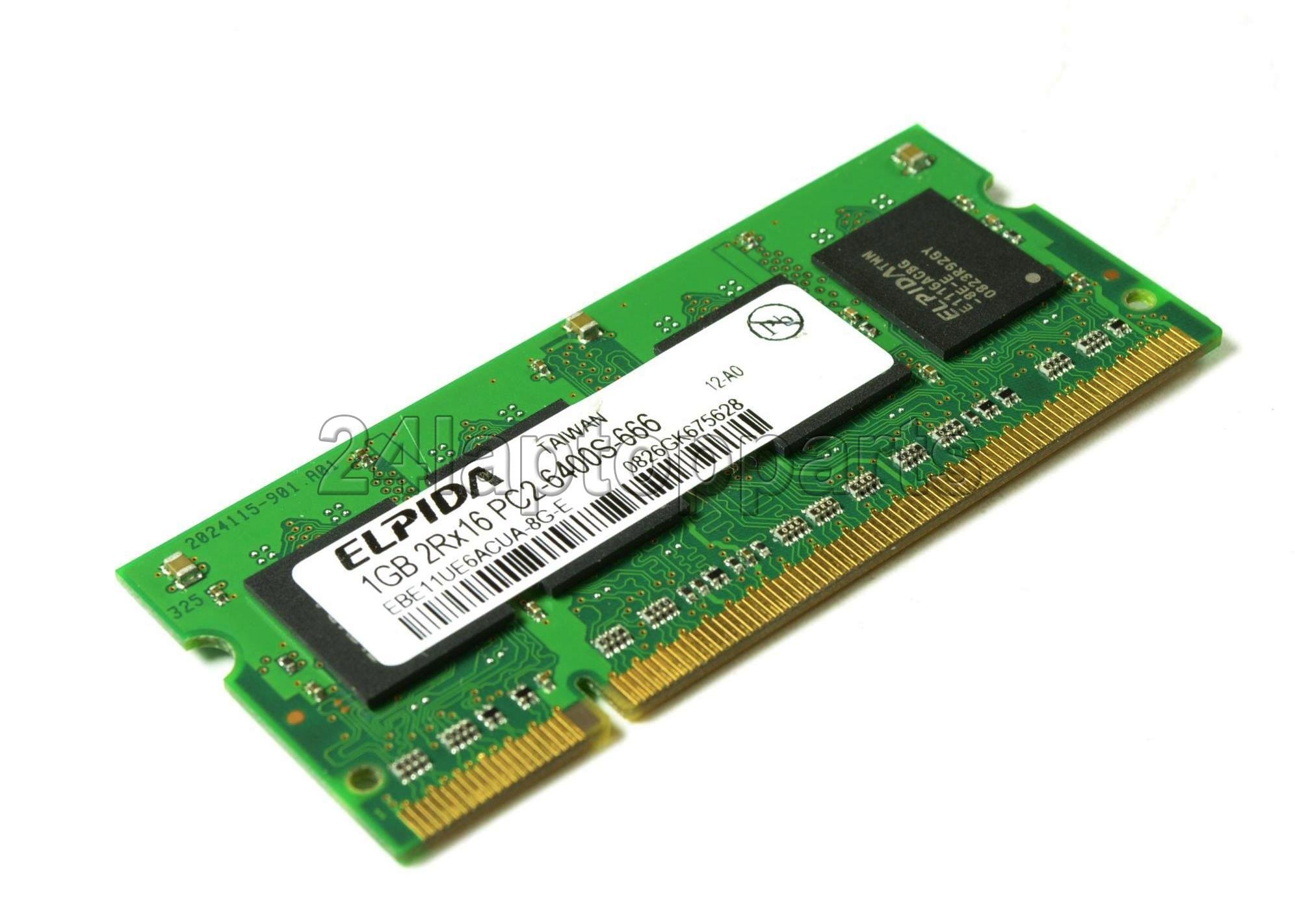 ELPIDA 1GB DDR2-800 LAPTOP MEMORY EBE11UE6ACUA-8G-E