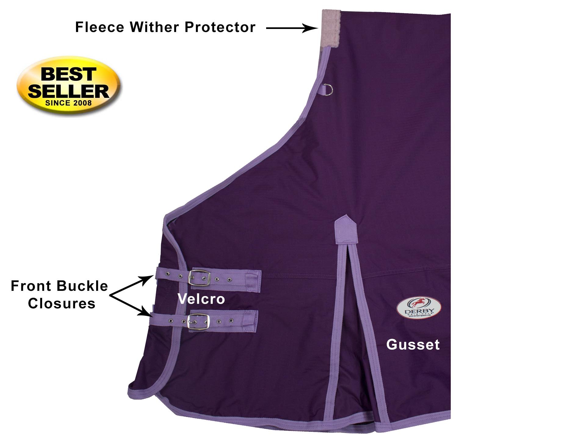 Derby Originals Classic Winter Horse Turnout Blanket 600D Medium Weight 3