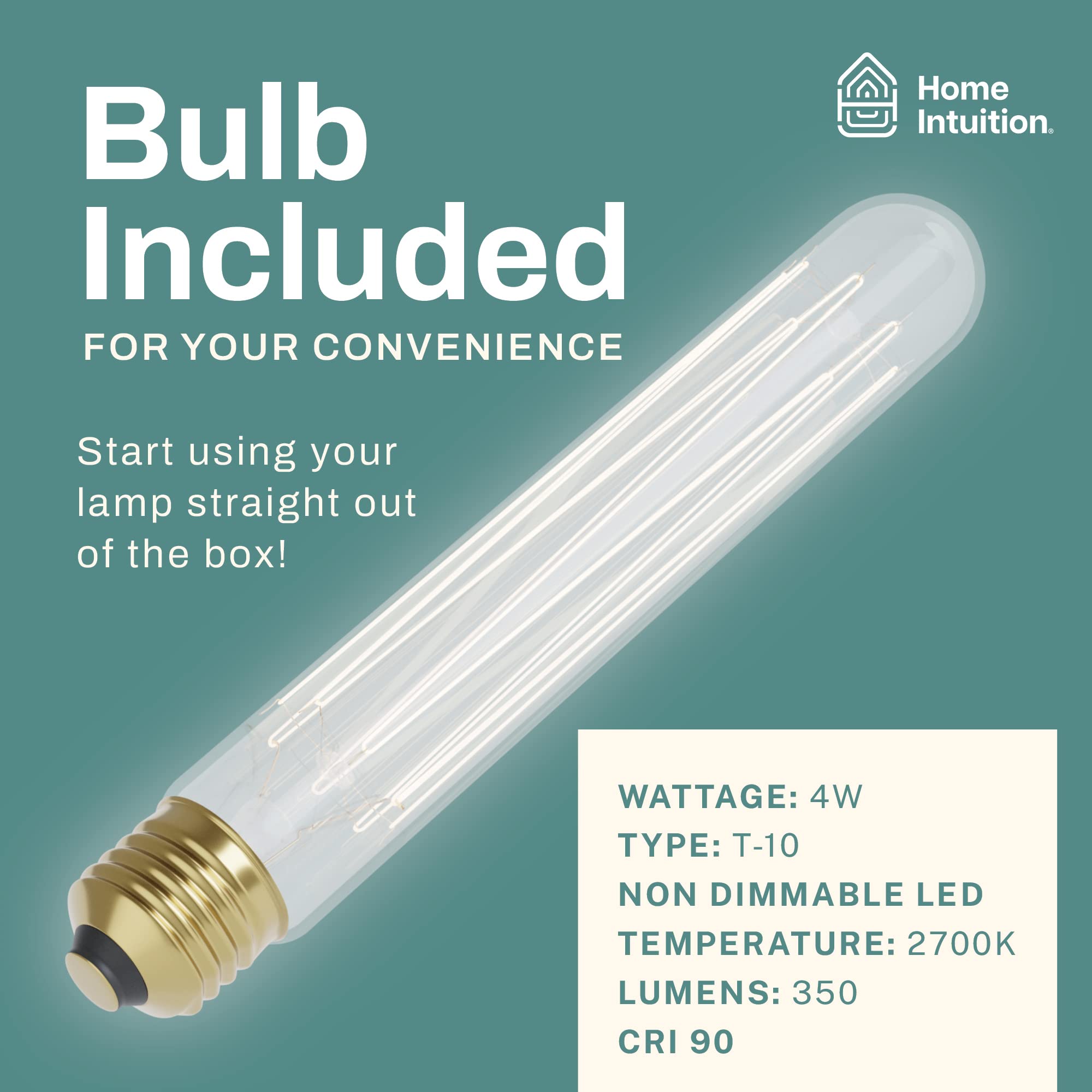 Home Intuition Classic Antique Retro Adjustable Leaning Piano Lamp Desk Light Bundle with 5 Extra LED Bulbs (Satin Nickel) 4