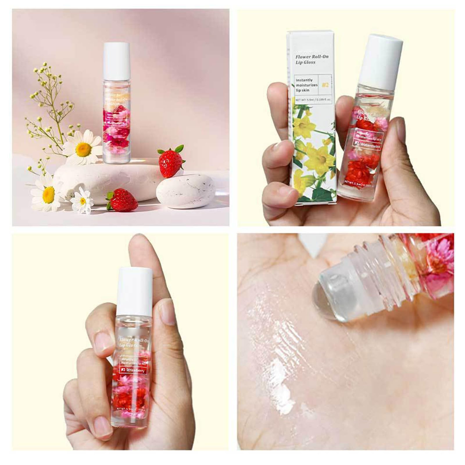 Plump Lip Oil Roll On Lip Gloss Hydrating Lip Oil Moisturizing Lip Gloss Lasting Lip Gloss Makeup Supplies For Daily 6