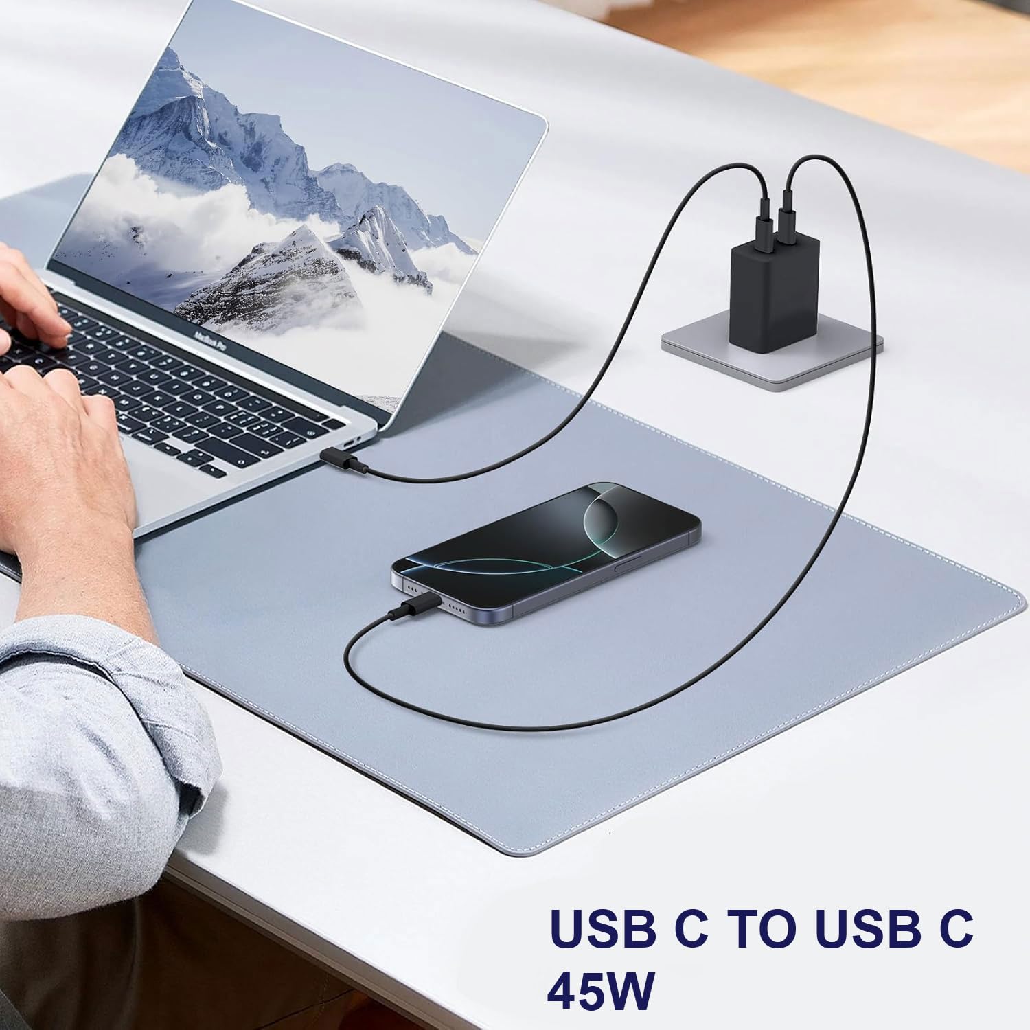 Super Fast Charger Type C, 2 Pack 45W USB C Charging Block with 4FT+6FT Type C Cables for S amsung G alaxy S25 S24+/UltraS23/S22/S21/S20/Note10/20 i Phone 17/16/15 USB C Charger 3