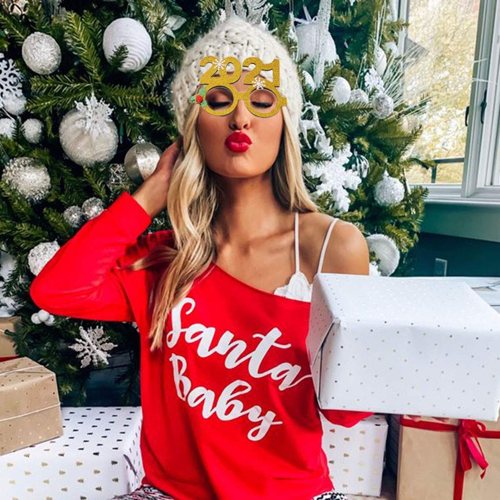 Fammison Holiday Glasses Christmas Party Glasses Frames with Designs for Christmas Parties,Holiday Favors 3