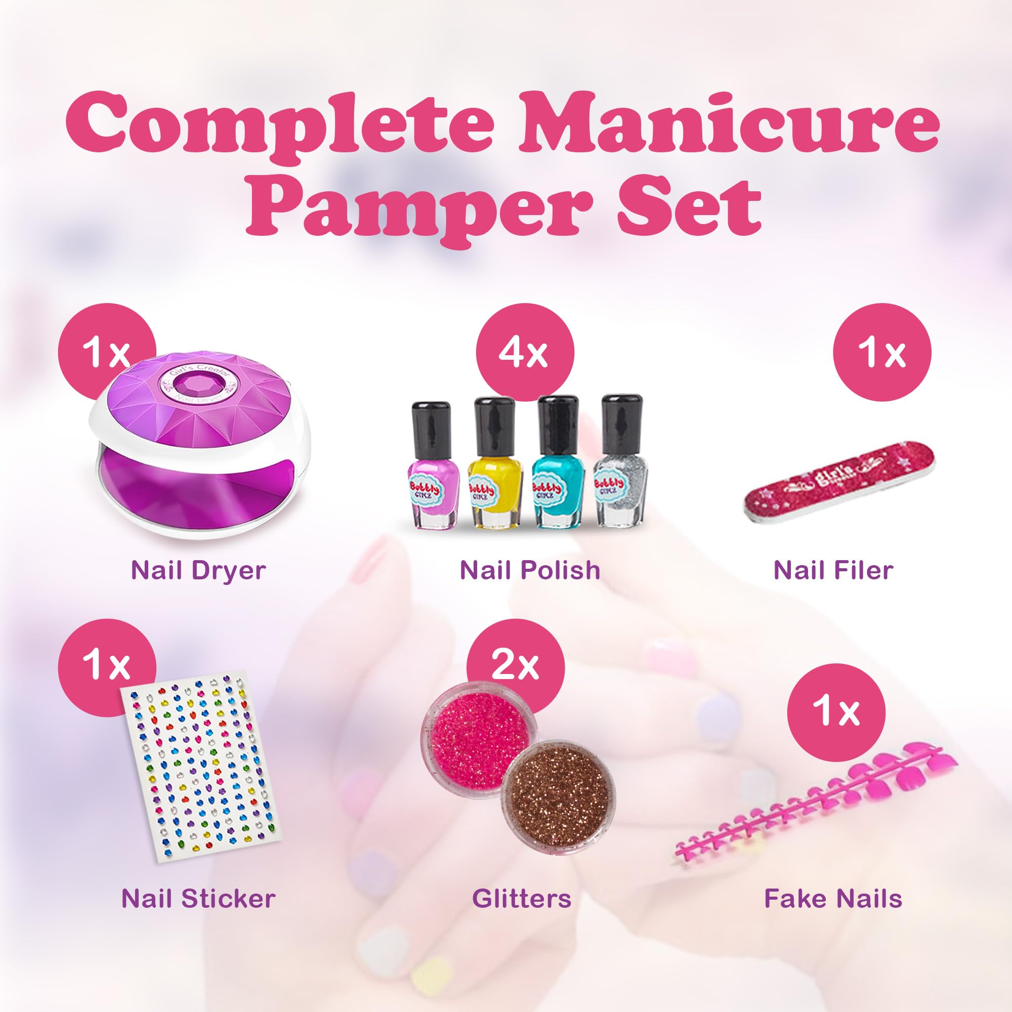 Kids Spa Day Kit for Girls - 42+ Piece Set with Waterfall Foot Spa - Perfect Spa Kit for Girls Ages 5+, Fun Pedicure and Party Supplies, Ideal for Girls Ages 6 7 8 9 10-12, Christmas Gifts For Girls 4