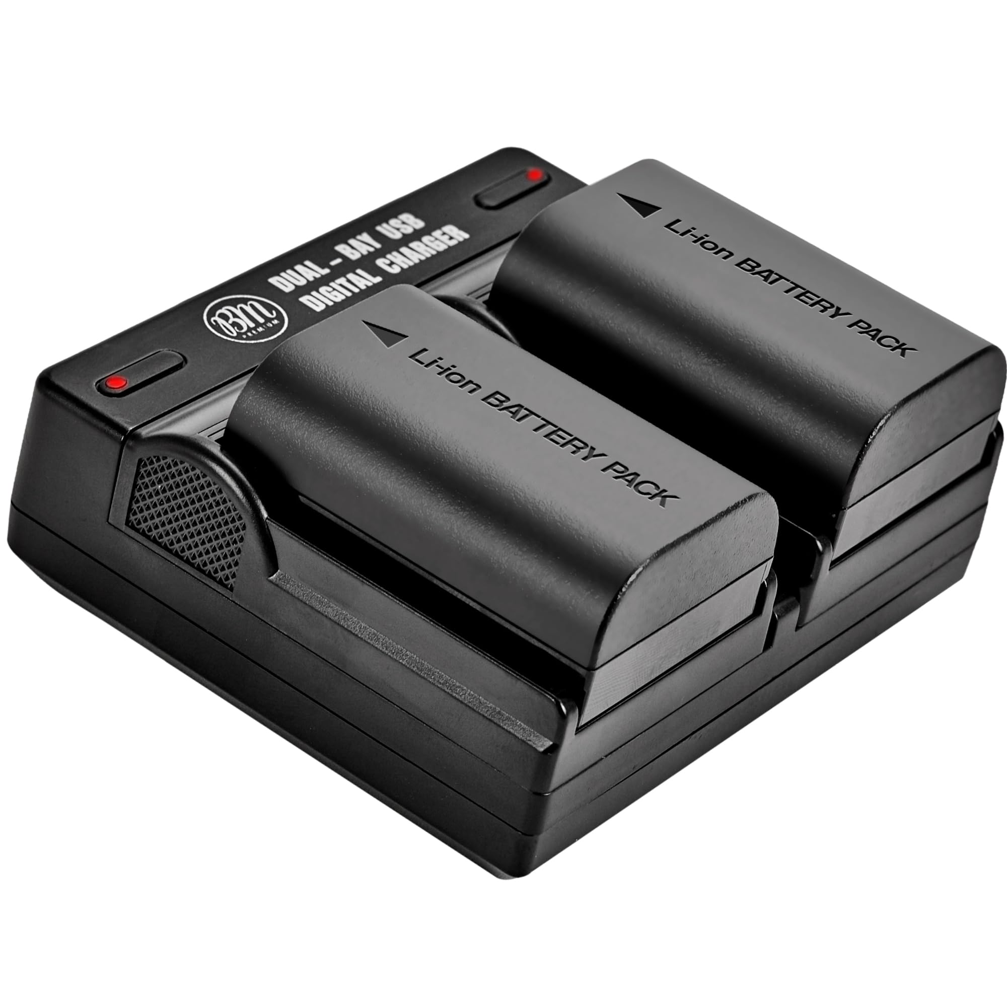 BM Premium 2 Pack of LP-E6NH Batteries and Dual Bay Battery Charger for Canon EOS R EOS R5 EOS R6 EOS R6 II EOS R7 EOS 90D EOS 60D EOS 70D EOS 80D EOS 6D II EOS 7D EOS 7D Mark II Cameras 1