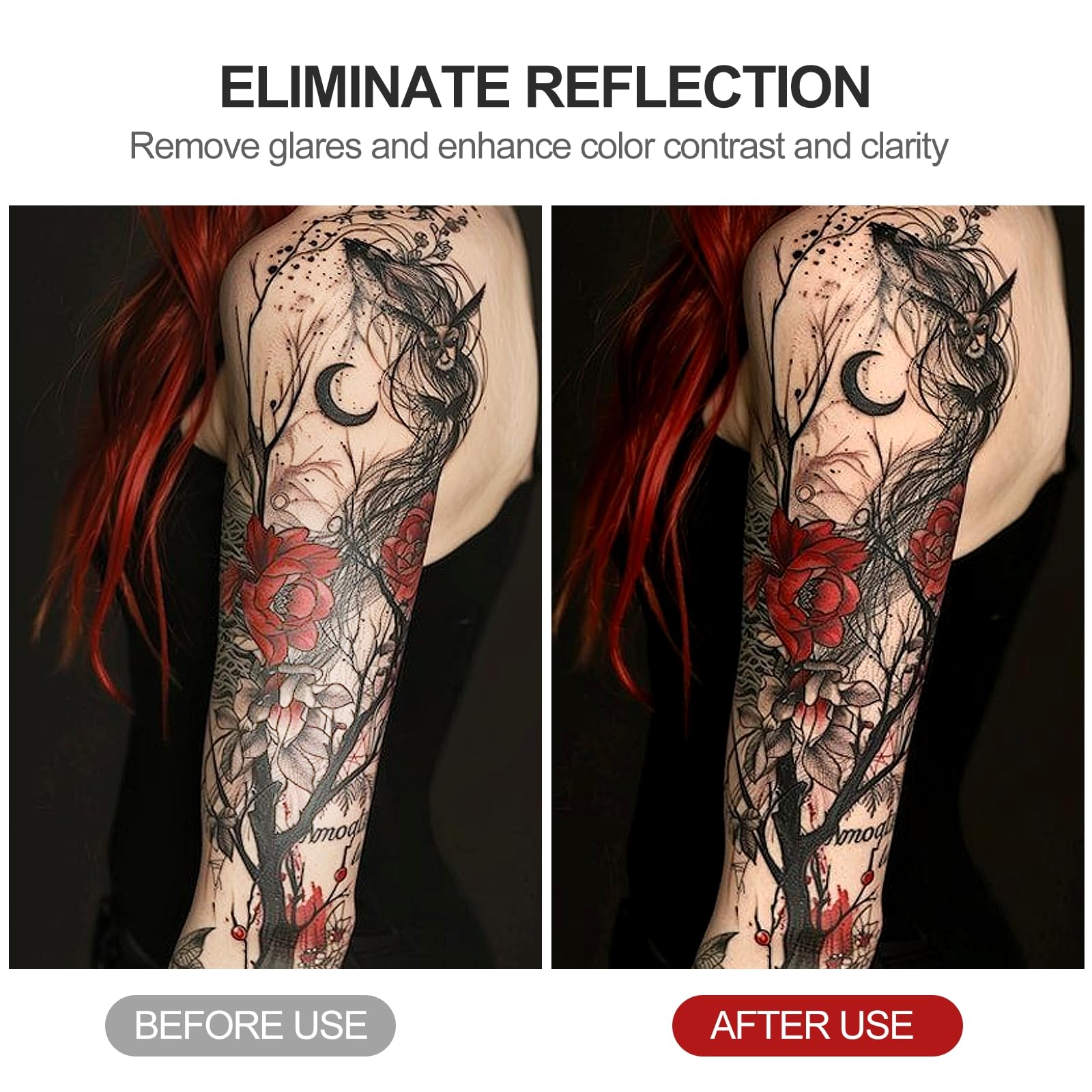 Tattoo Light Kit with 120LED and CPL Filter Lens, Polarized Light for Tattoo, Tattoo Equipment & Supplies, Compatible with iPhone, Tattoo Lighting Lamp Food Photography Remove Glare 3