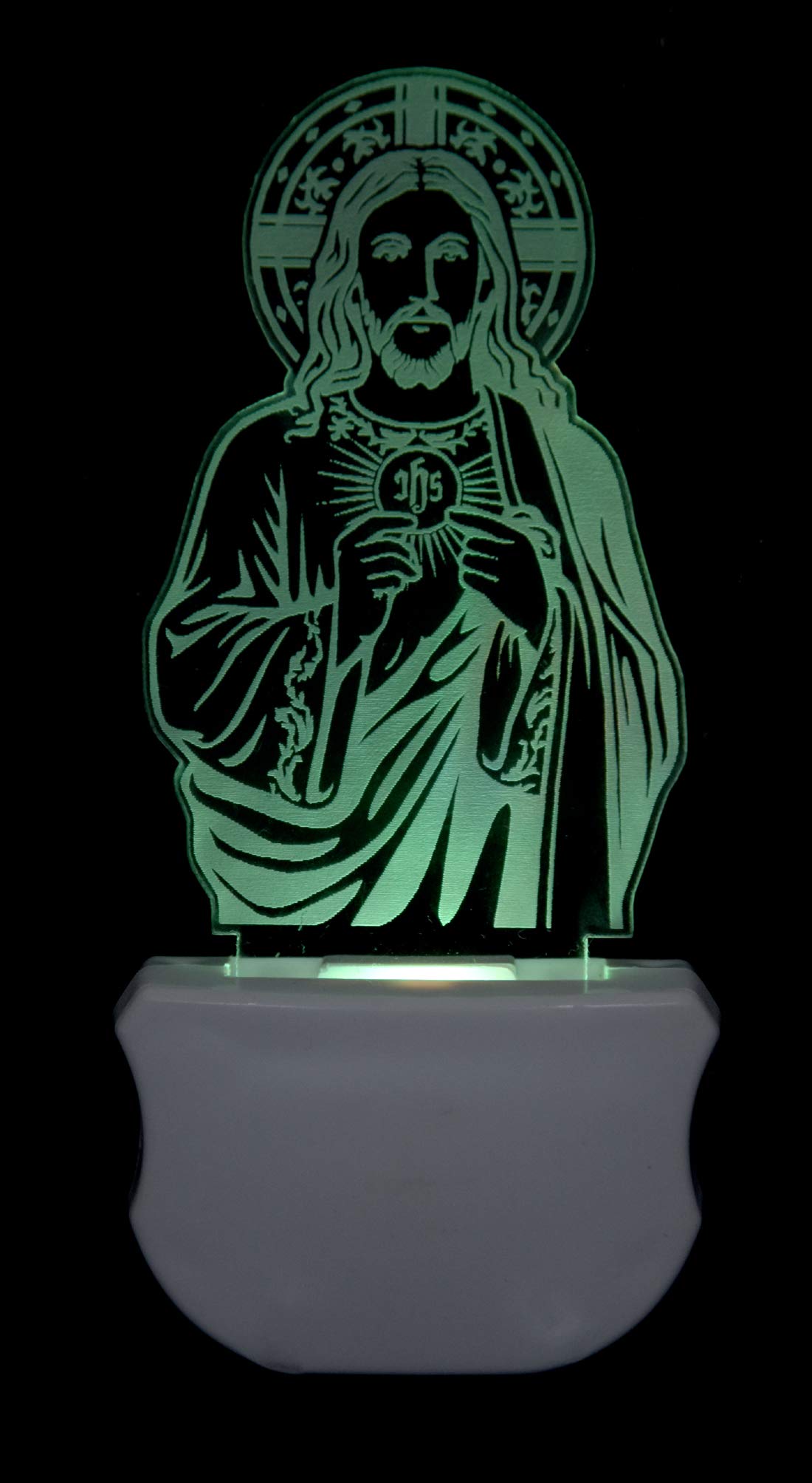 G Gojeeva The Jesus 3D Illusion Night Lamp Comes with 7 Multicolor and 3D Illusion Design Suitable for Room,Drawing Room,Lobby 5