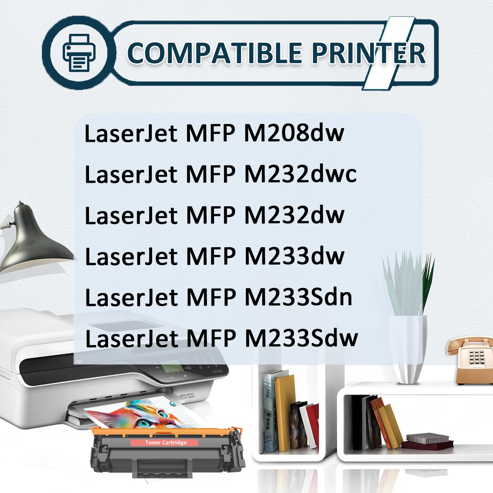 137A Toner Cartridge Replacement for HP 137A W1370A Black Toner Cartridges Compatible for HP Laserjet MFP M208dw M232dwc M232dw M233dw M233Sdn M233Sdw Printers 1 Pcs 3