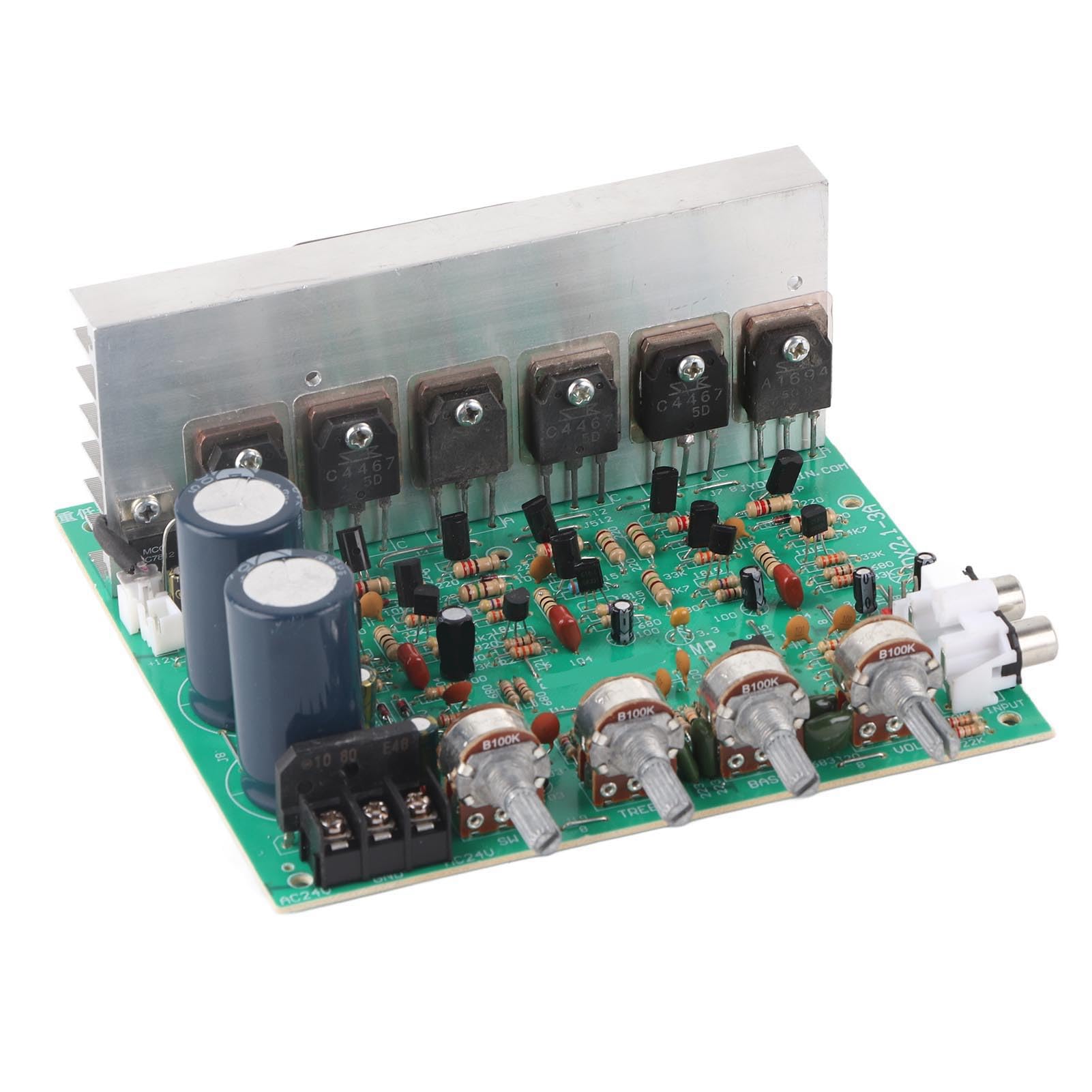 2.1 Subwoofer Power Amplifier Board 240w High Power 3-Channel Audio Amplifier Board for DIY Bluetooth Audio and Storage Home Theatre with Treble and Bass Controls 5