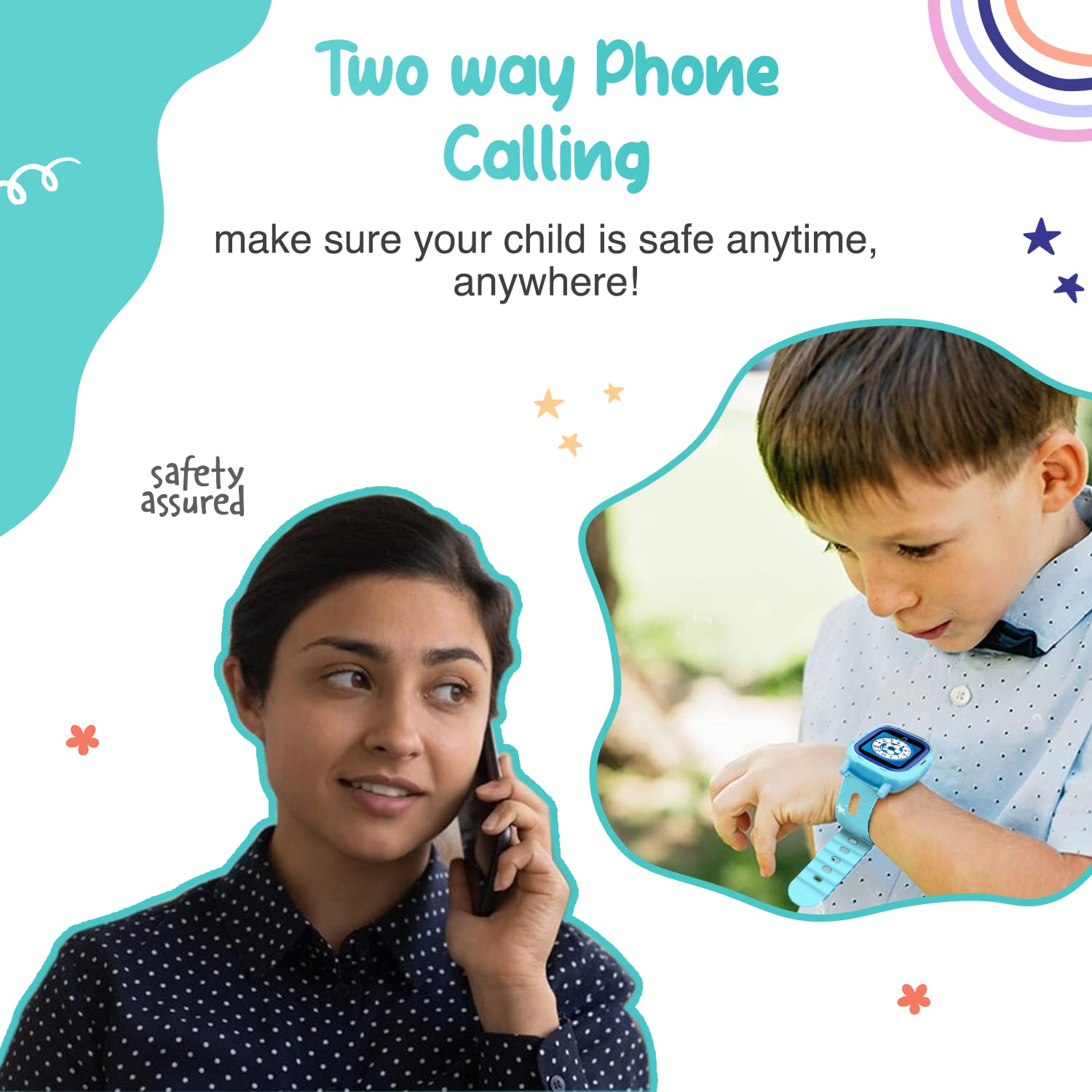 Turet Stardust Smart Watch for Kids- Smartwatch for Boys and Girls with Camera, Games, Recorder, Phone Book, SMS, 2-Way Calling Kids Watches - No GPS - No App 5